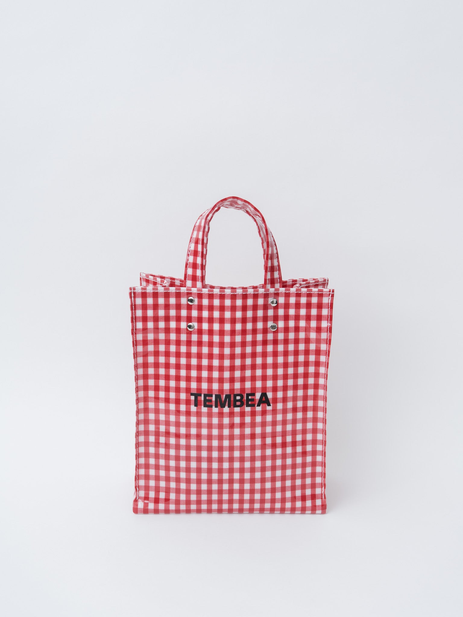 Namu Shop - Tembea Paper Tote Small - Gingham Red