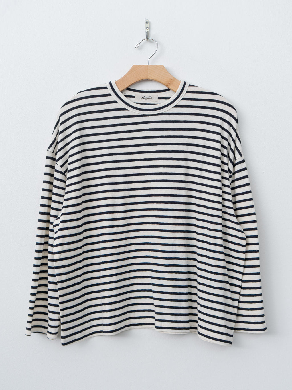 Namu Shop - Ichi Antiquites Stripe Pullover Tee - White/Navy