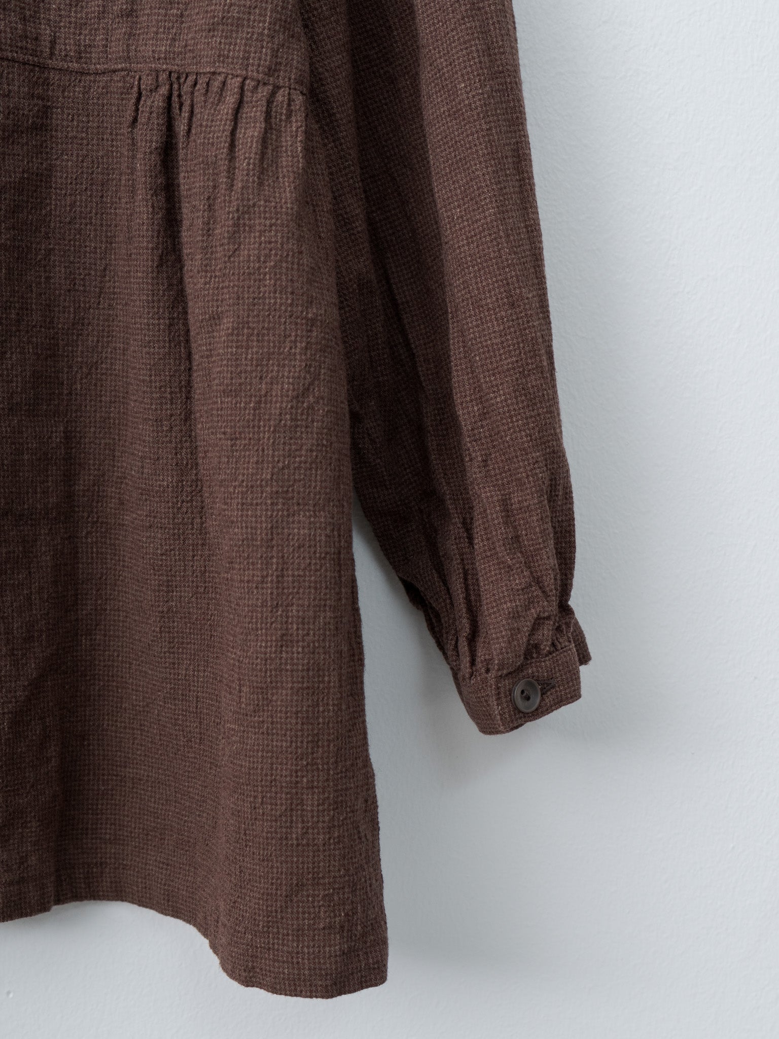 Namu Shop - Ichi Antiquites Houndstooth Shirt - Brown