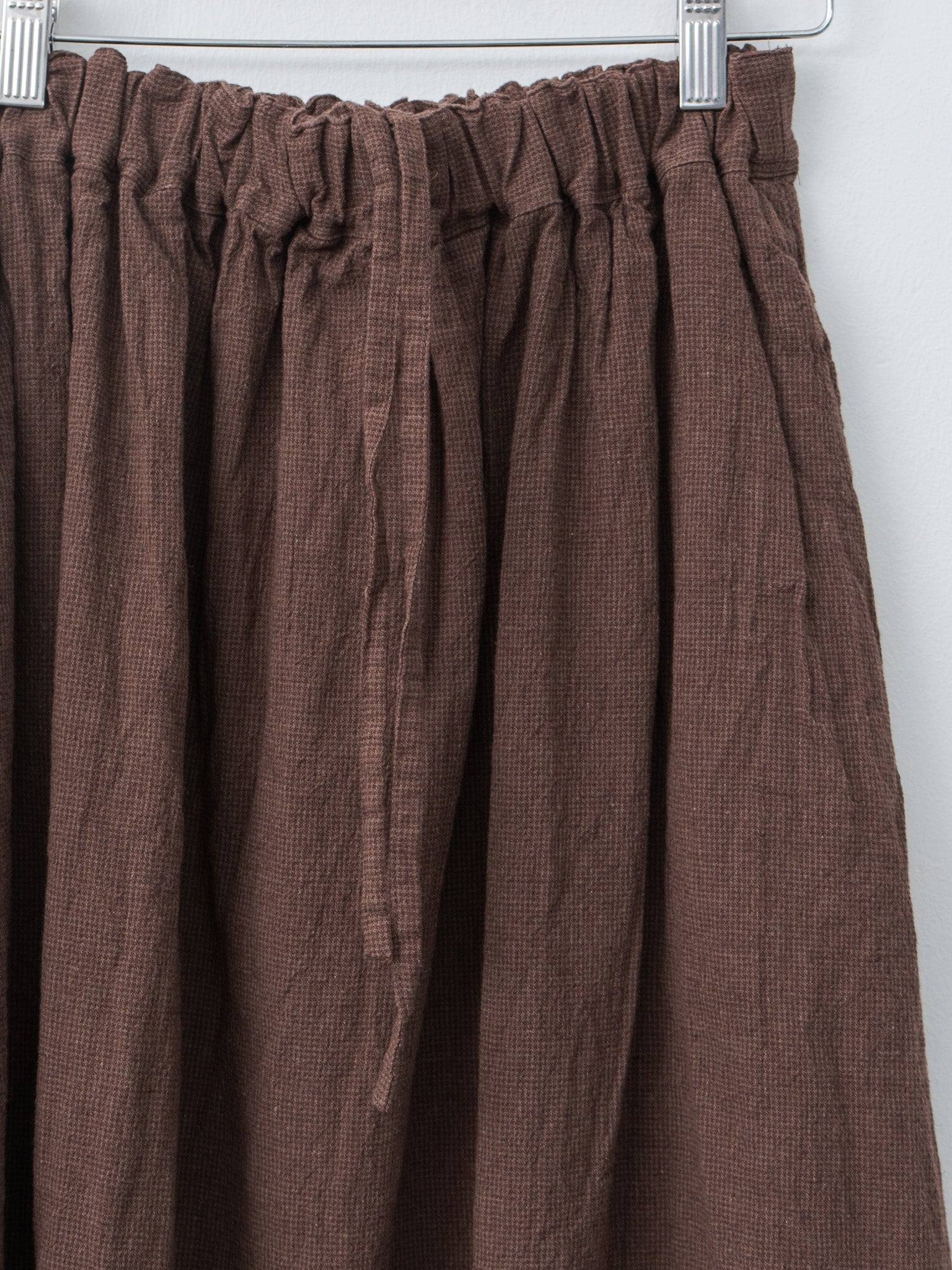 Namu Shop - Ichi Antiquites Houndstooth Skirt - Brown