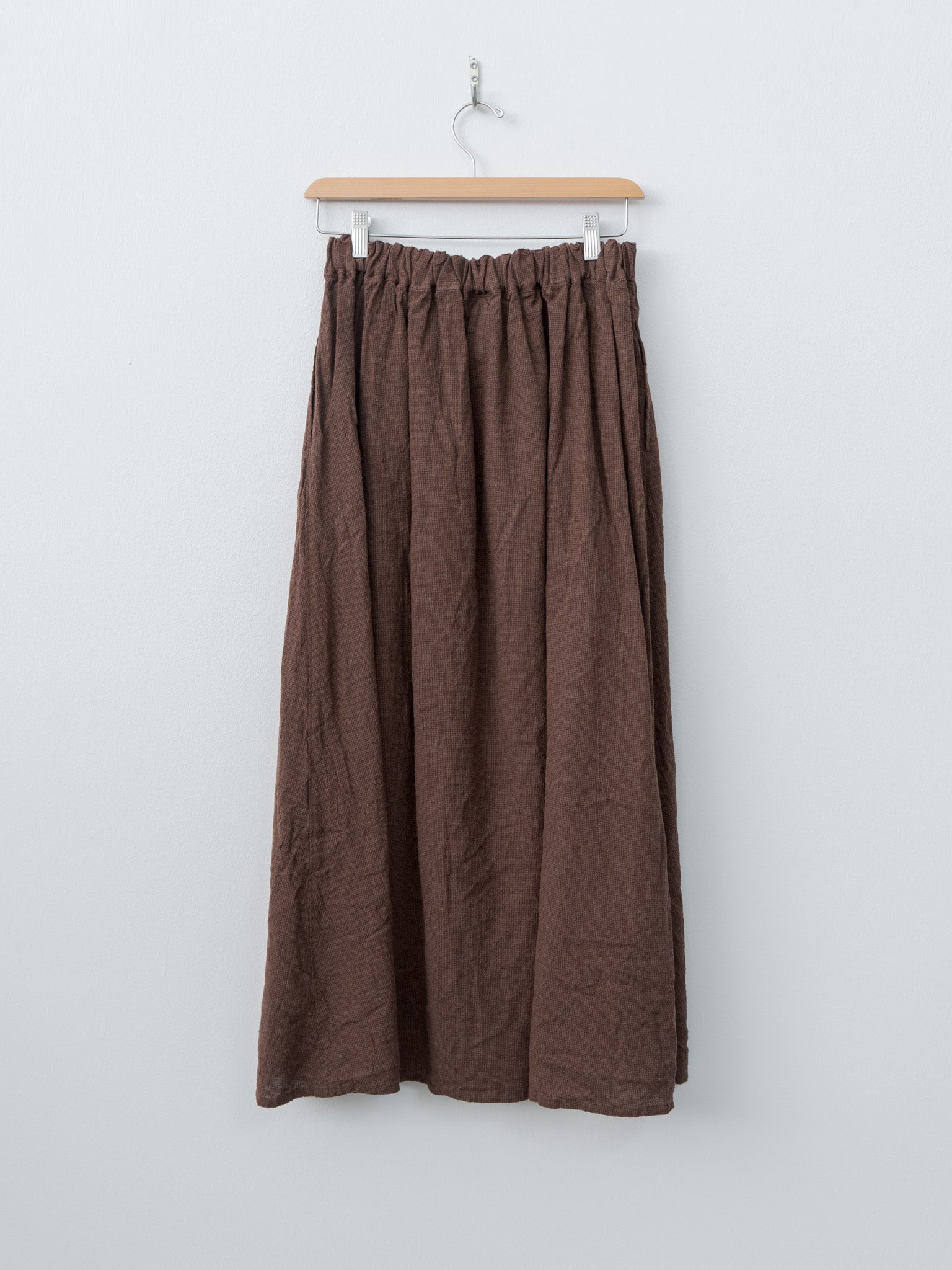Namu Shop - Ichi Antiquites Houndstooth Skirt - Brown