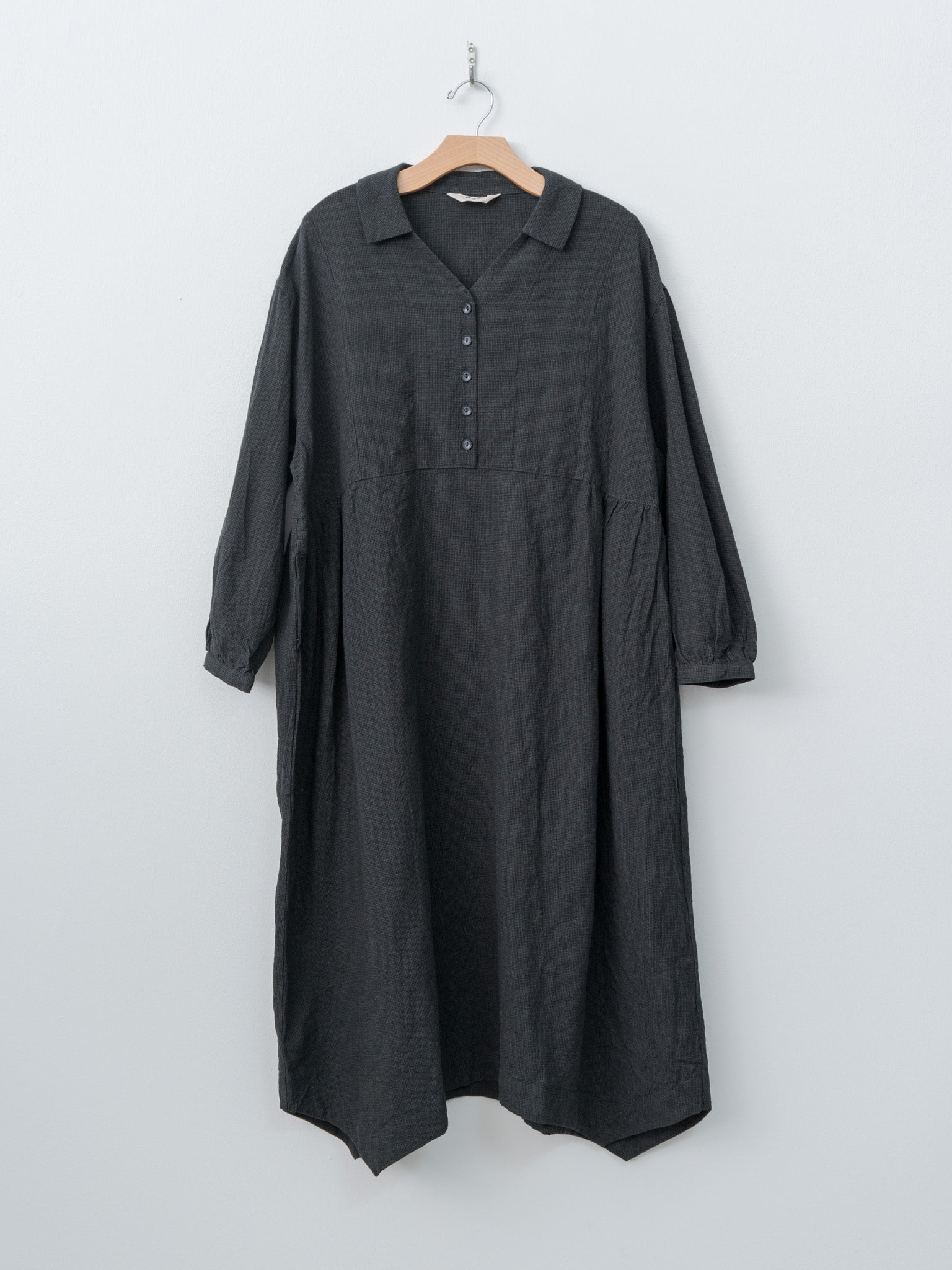 Namu Shop - Ichi Antiquites Houndstooth Dress - Charcoal