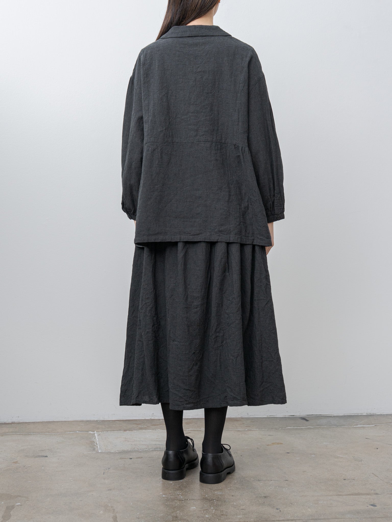 Namu Shop - Ichi Antiquites Houndstooth Shirt - Charcoal