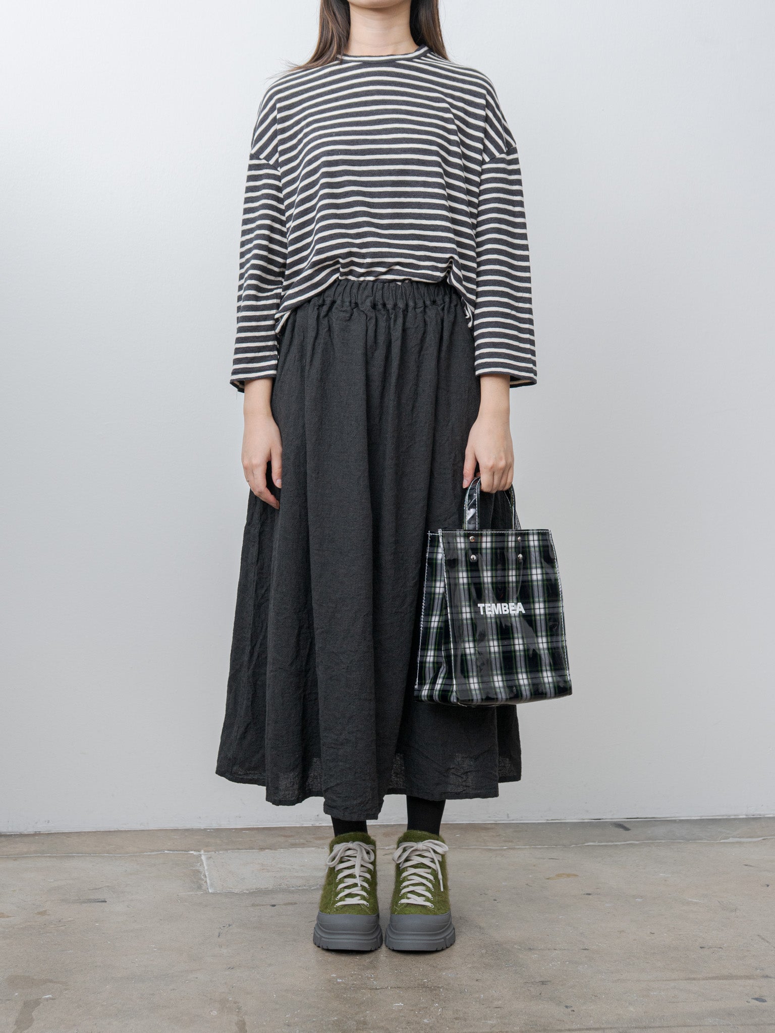 Namu Shop - Tembea Paper Tote Small - Check Dress-Gordon