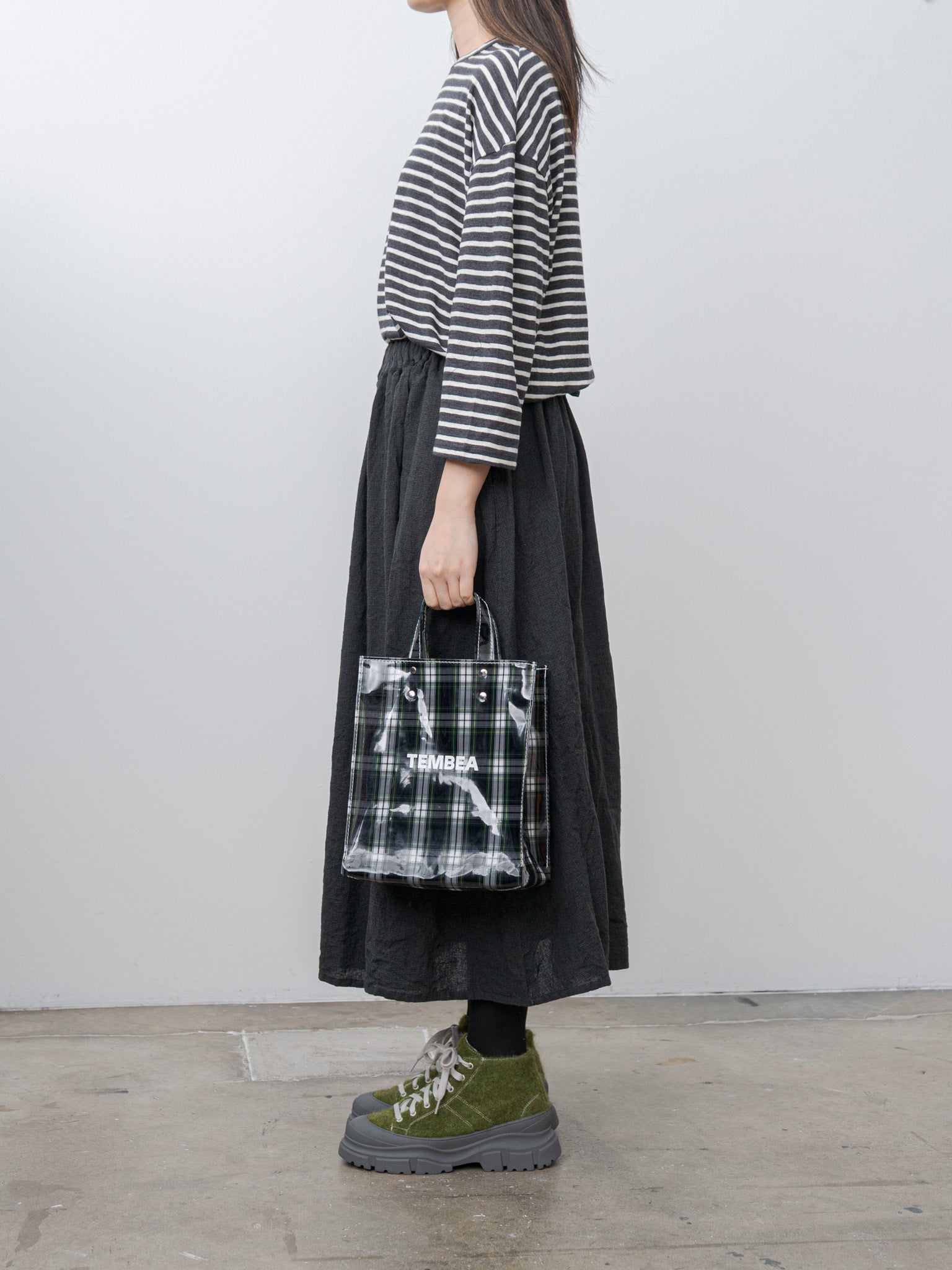 Namu Shop - Tembea Paper Tote Small - Check Dress-Gordon