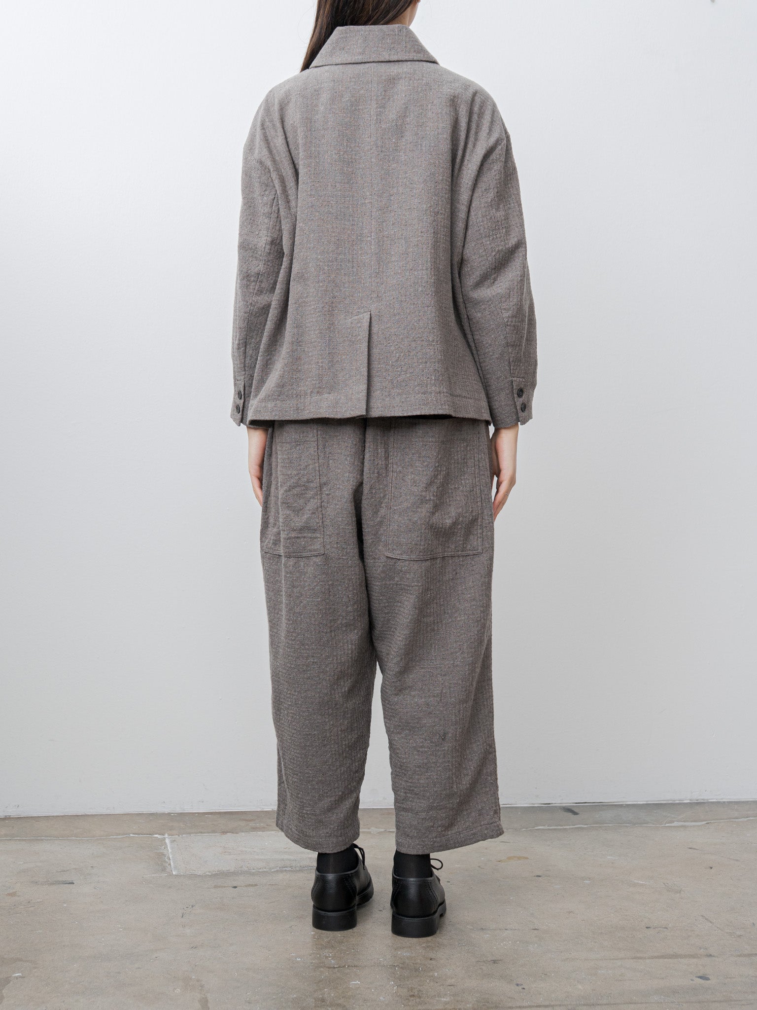 Namu Shop - Ichi Antiquites C/W Seersucker Pants - Mocha