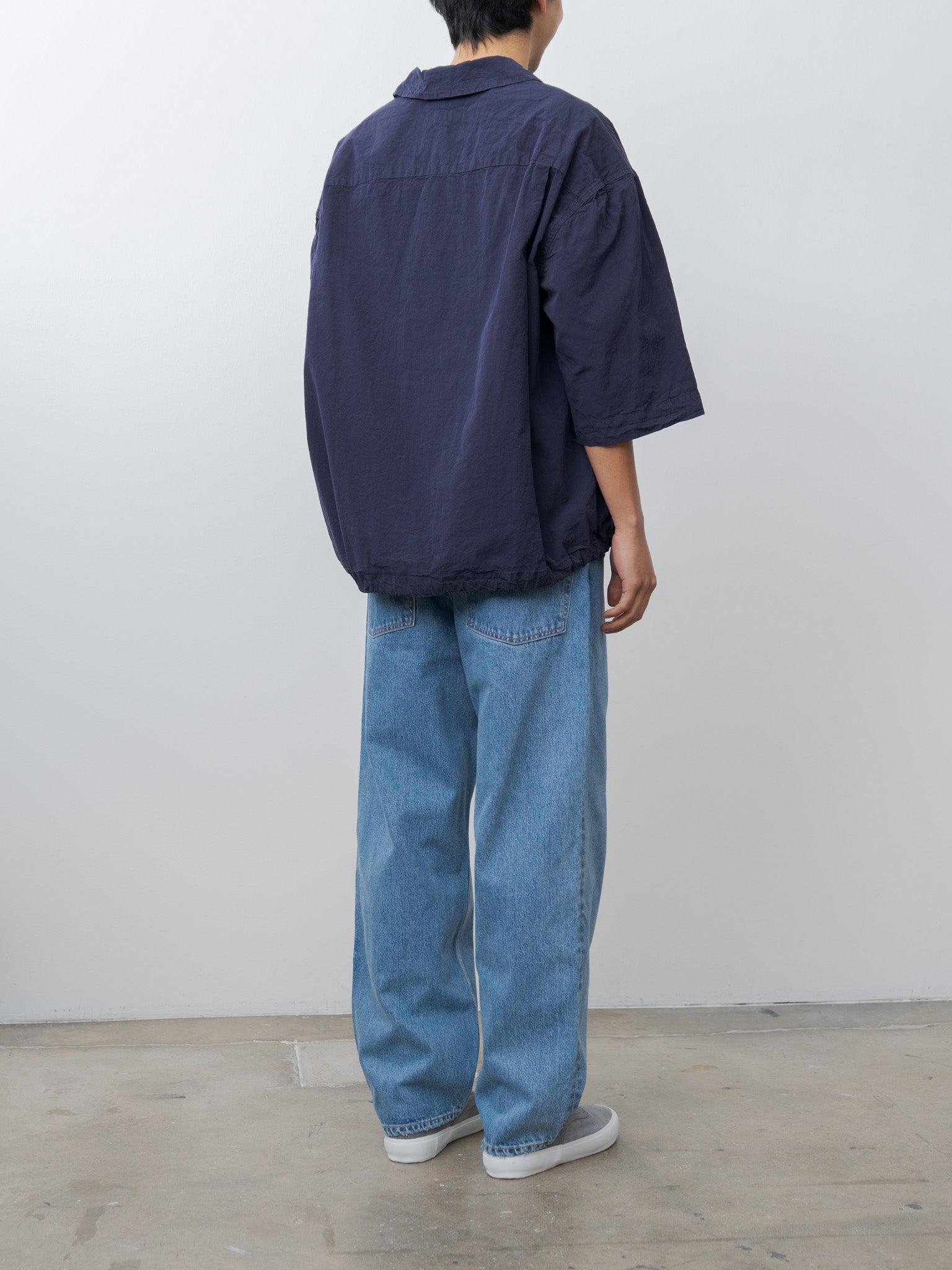 Namu Shop - Casey Casey Mili Volume Shirt PAPER COT - Navy