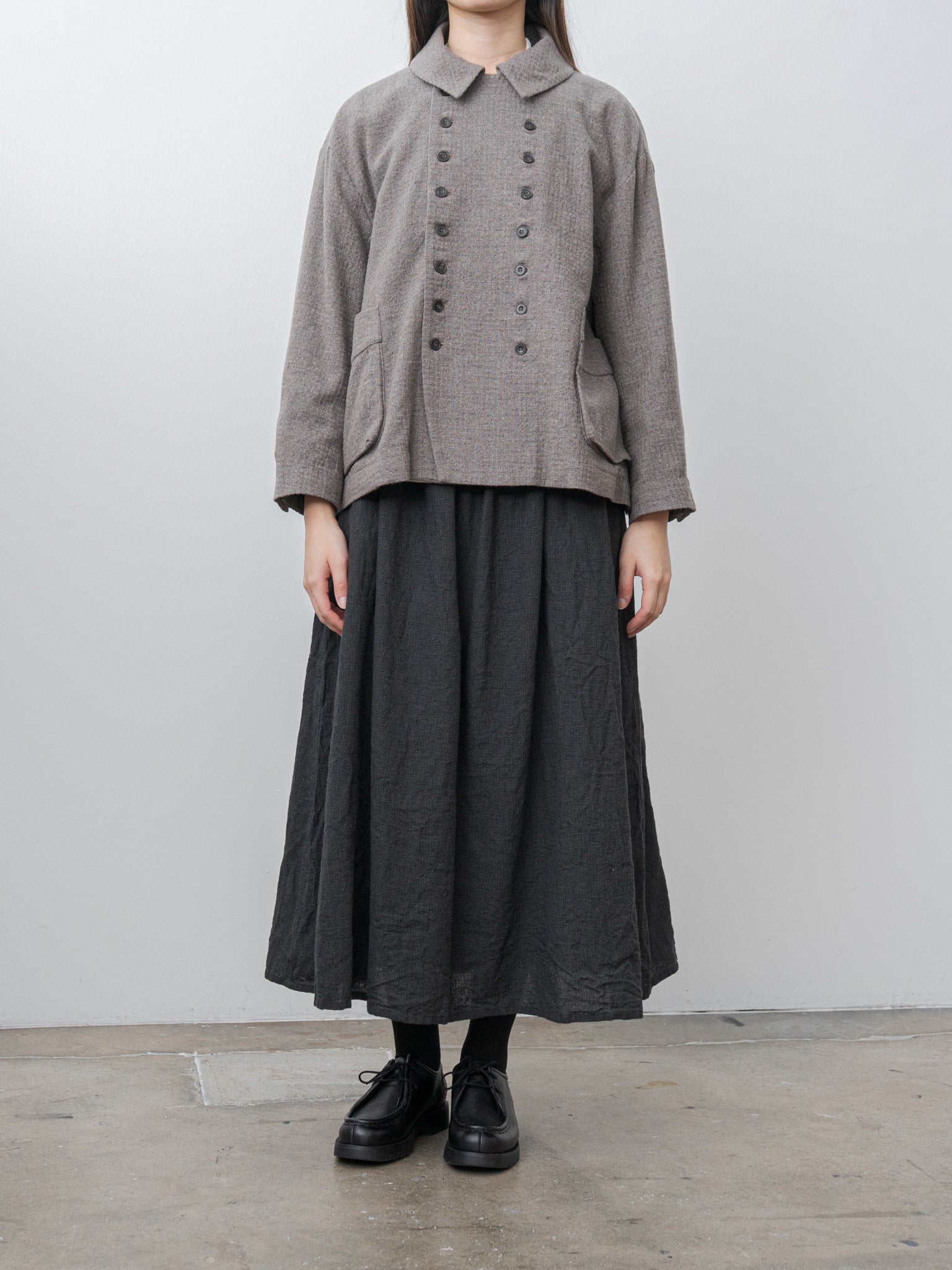 Namu Shop - Ichi Antiquites C/W Seersucker Jacket - Mocha
