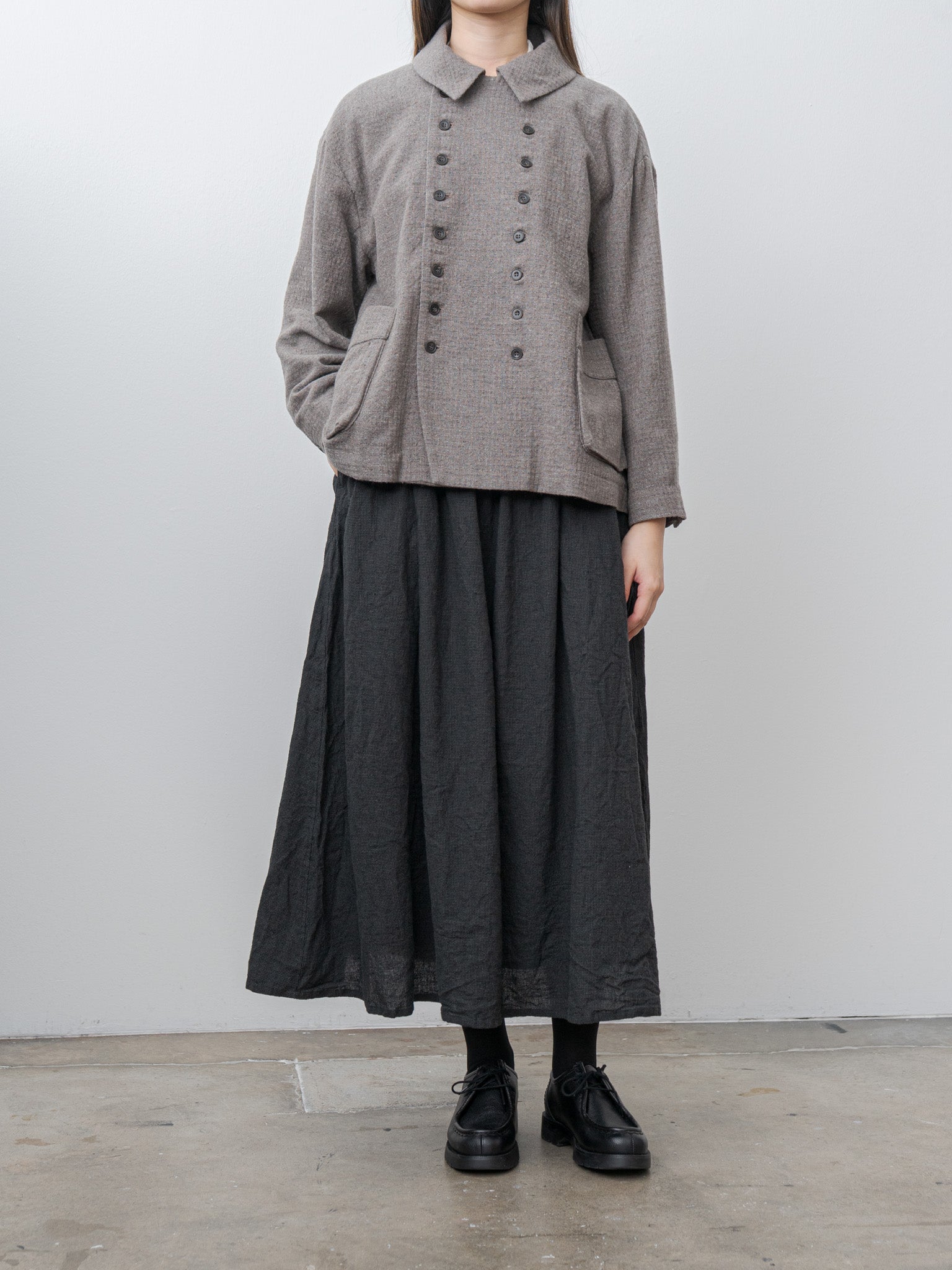 Namu Shop - Ichi Antiquites C/W Seersucker Jacket - Mocha