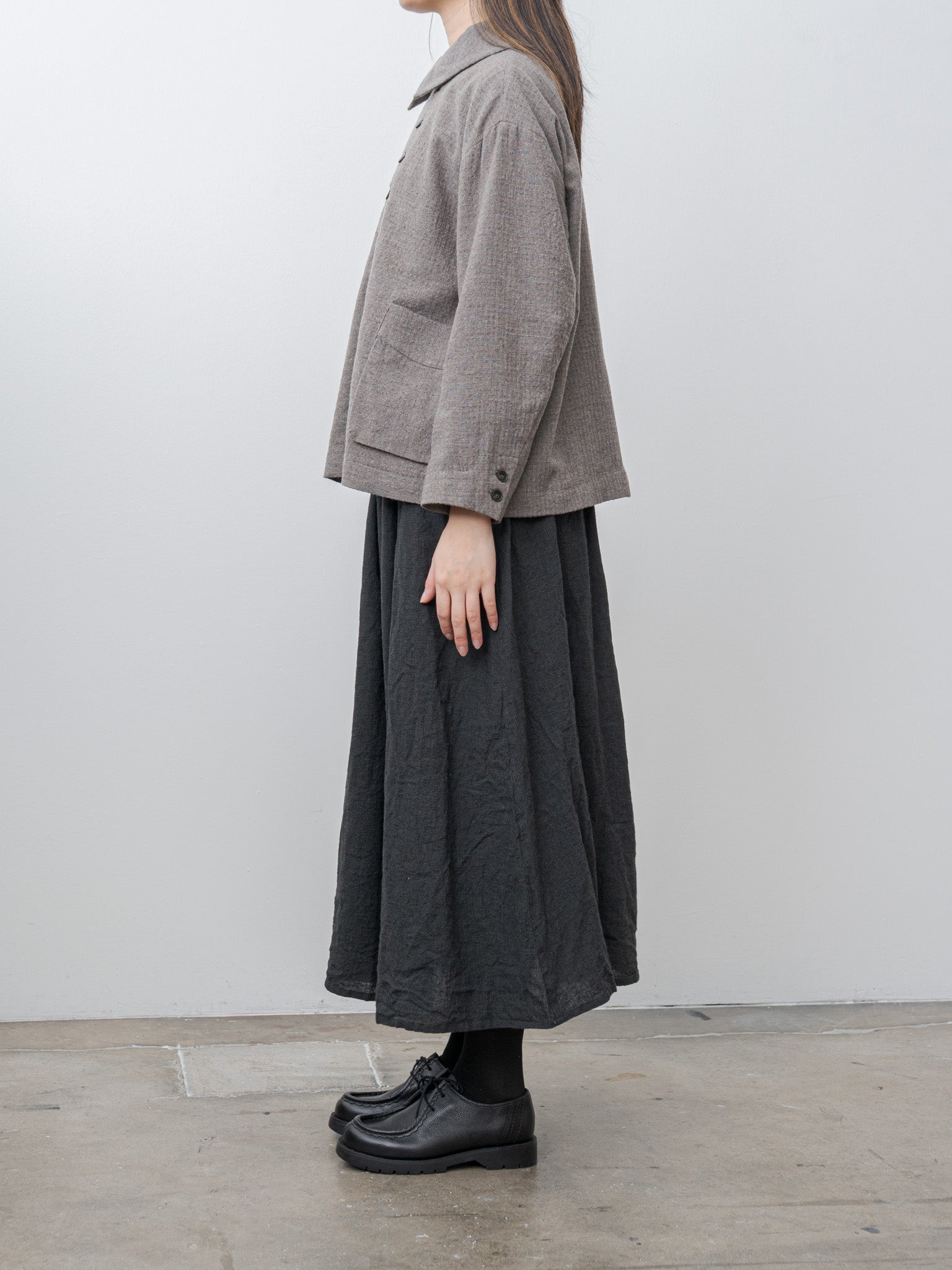 Namu Shop - Ichi Antiquites C/W Seersucker Jacket - Mocha