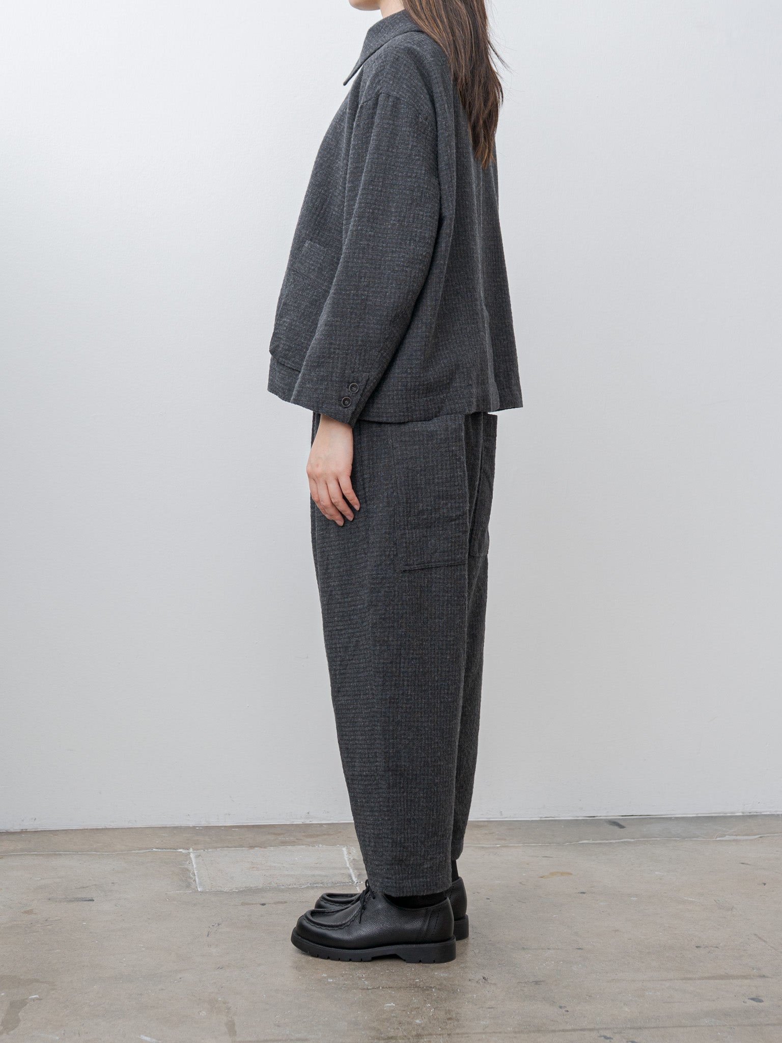 Namu Shop - Ichi Antiquites C/W Seersucker Pants - Charcoal