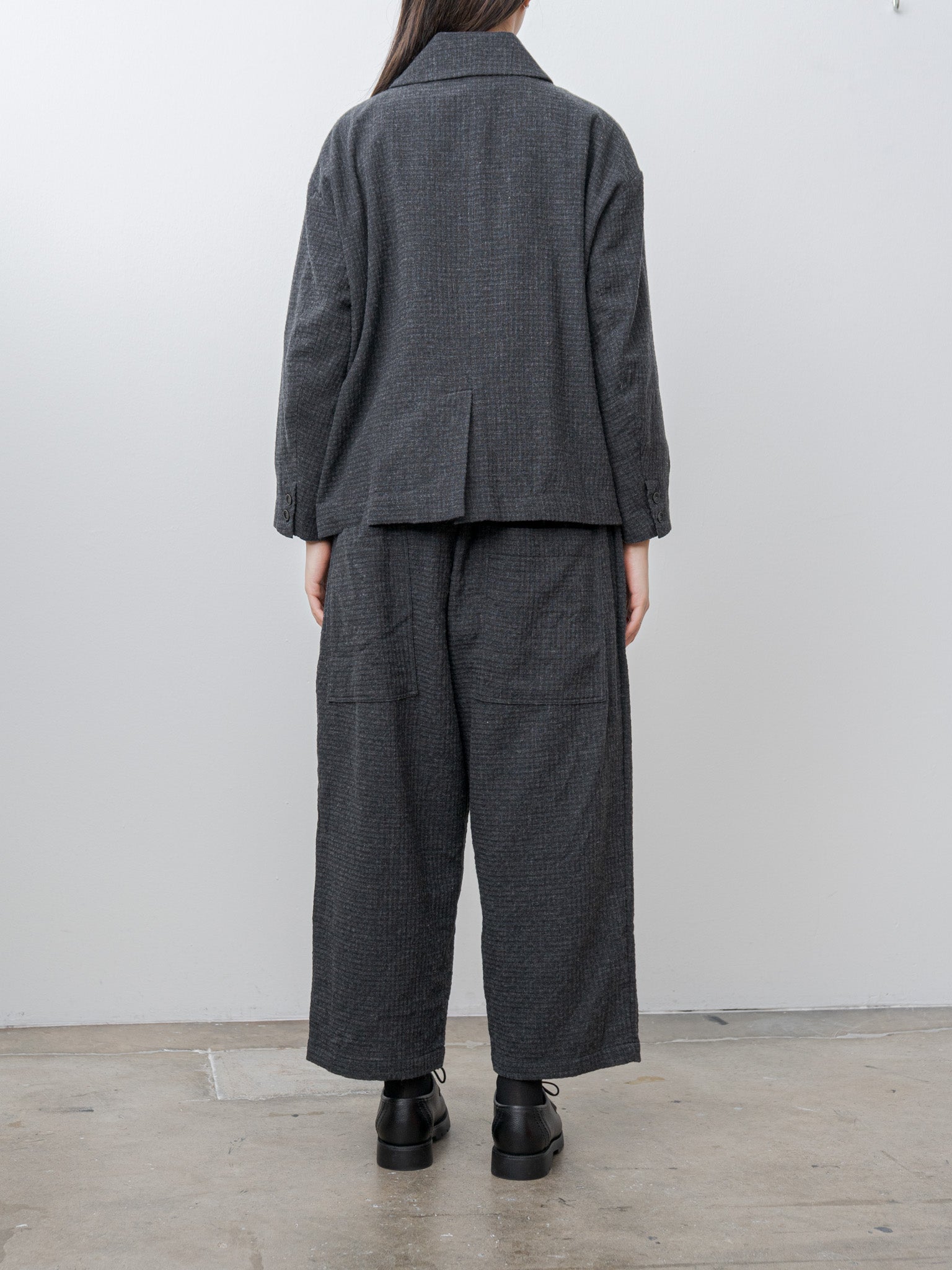 Namu Shop - Ichi Antiquites C/W Seersucker Pants - Charcoal