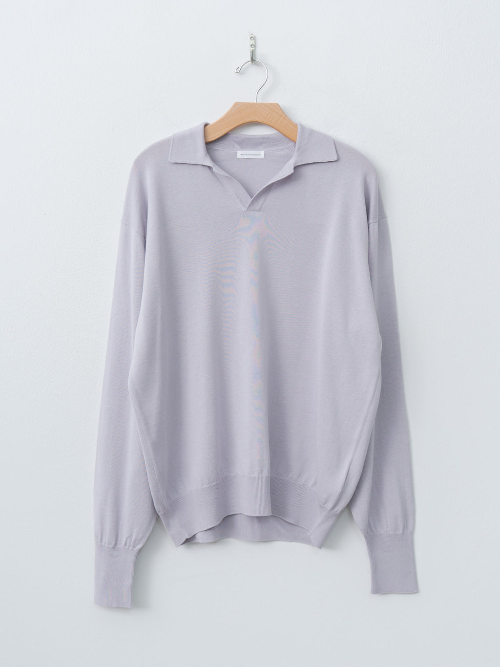 Namu Shop - Kaptain Sunshine Cotton Knit Skipper Shirt - Lilac