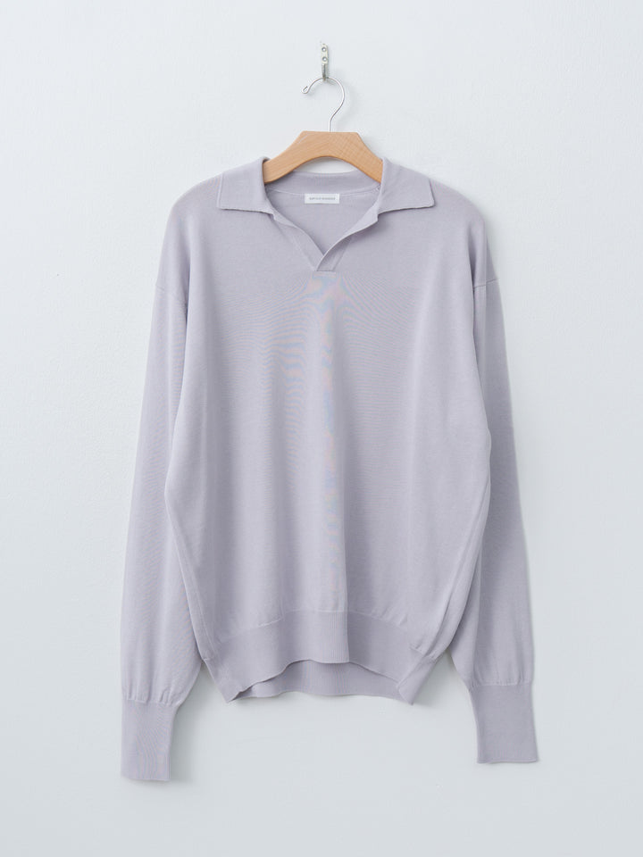 Namu Shop - Kaptain Sunshine Cotton Knit Skipper Shirt - Lilac
