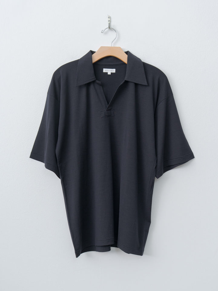 Namu Shop - Kaptain Sunshine Super Soft Merino Half-sleeve Skipper Tee - Navy