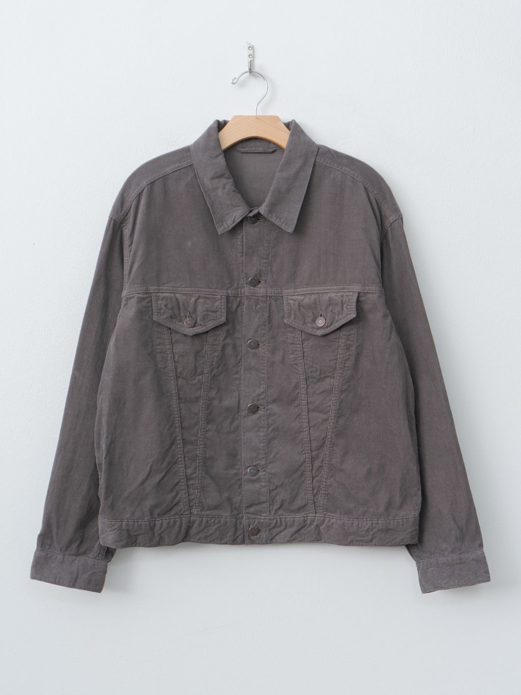 Namu Shop - Kaptain Sunshine Cotton Corduroy T-3 Jacket - Grey