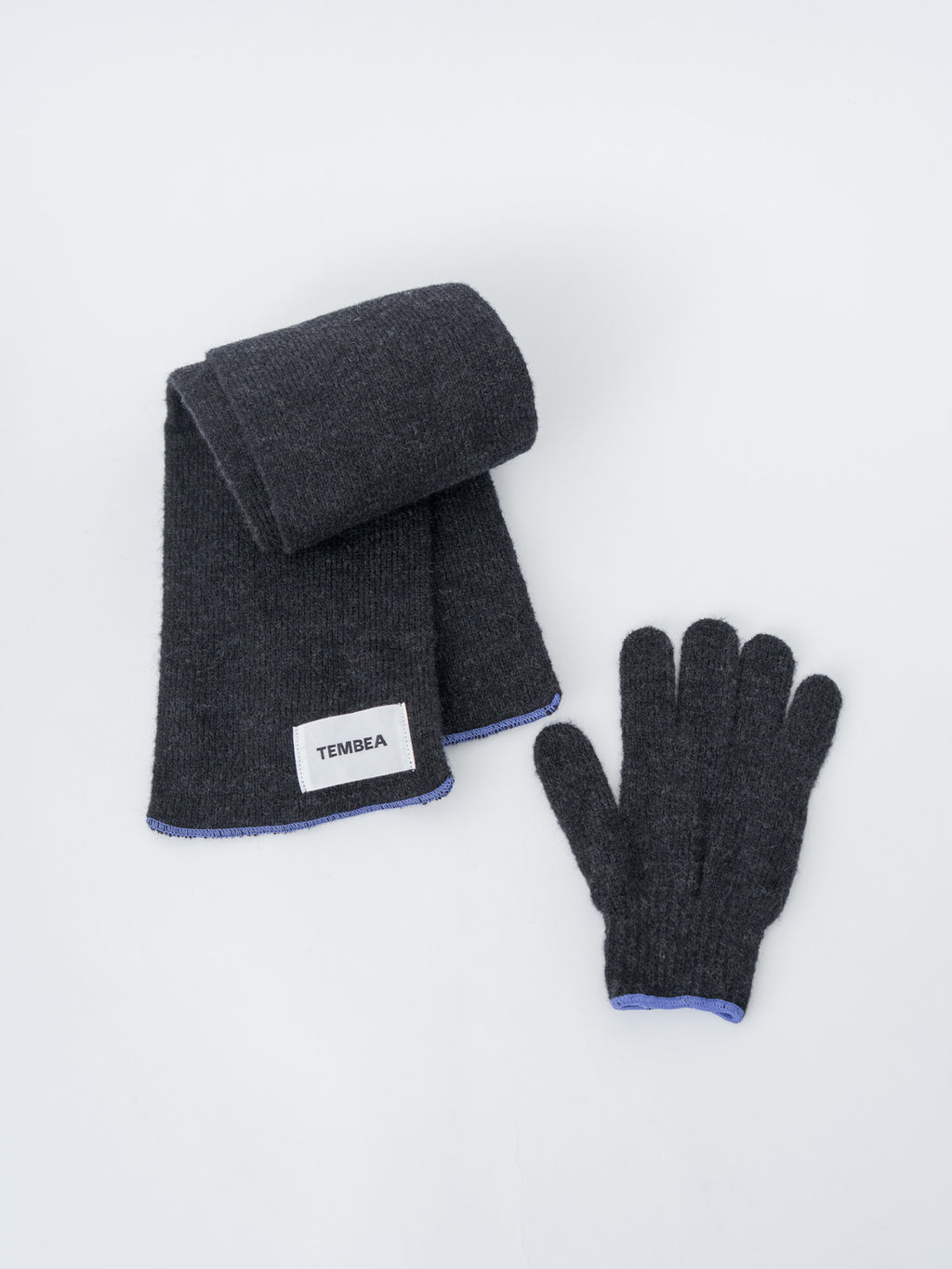 Namu Shop - Tembea Muffler - Charcoal / Lavender