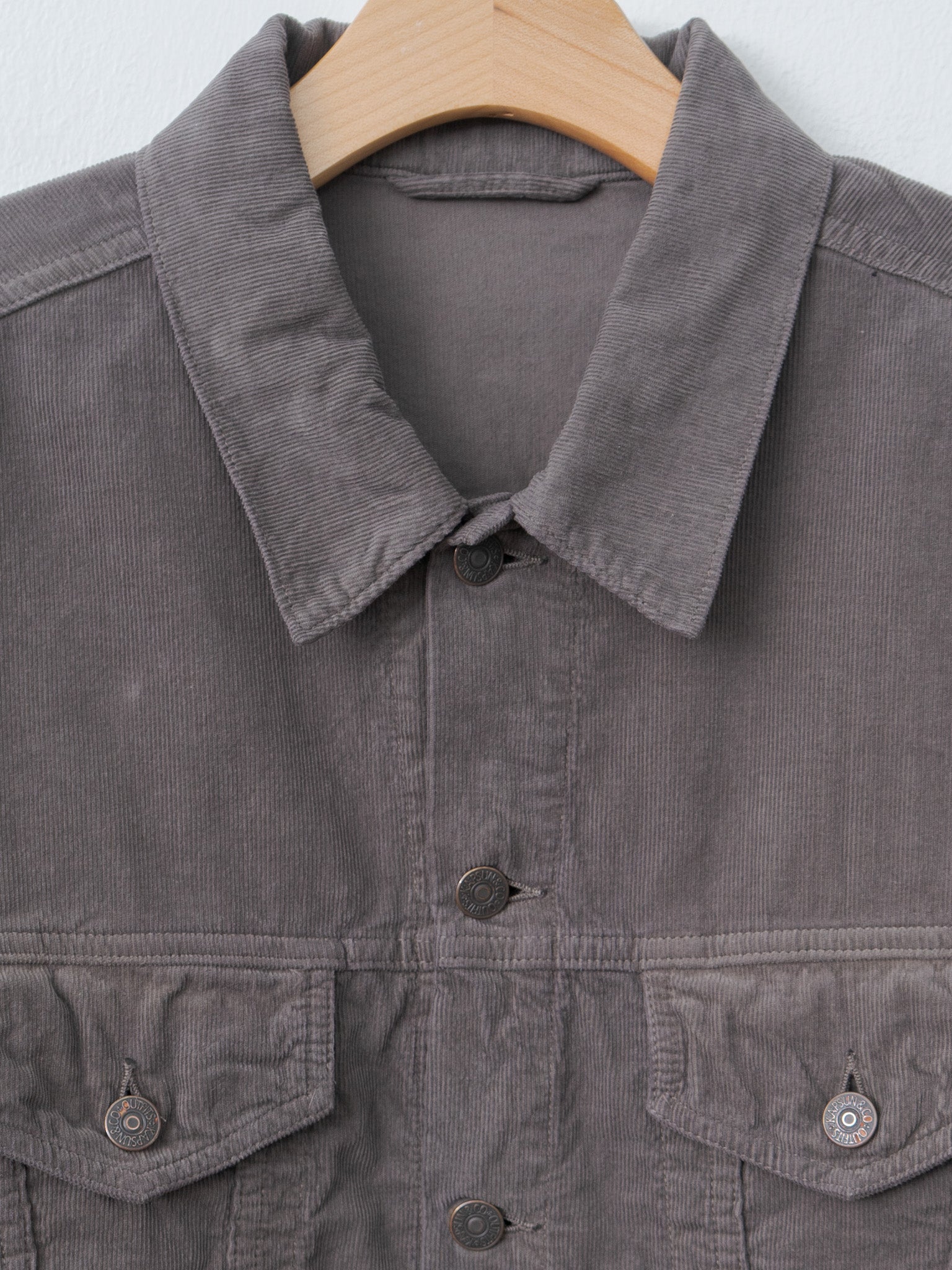 Namu Shop - Kaptain Sunshine Cotton Corduroy T-3 Jacket - Grey