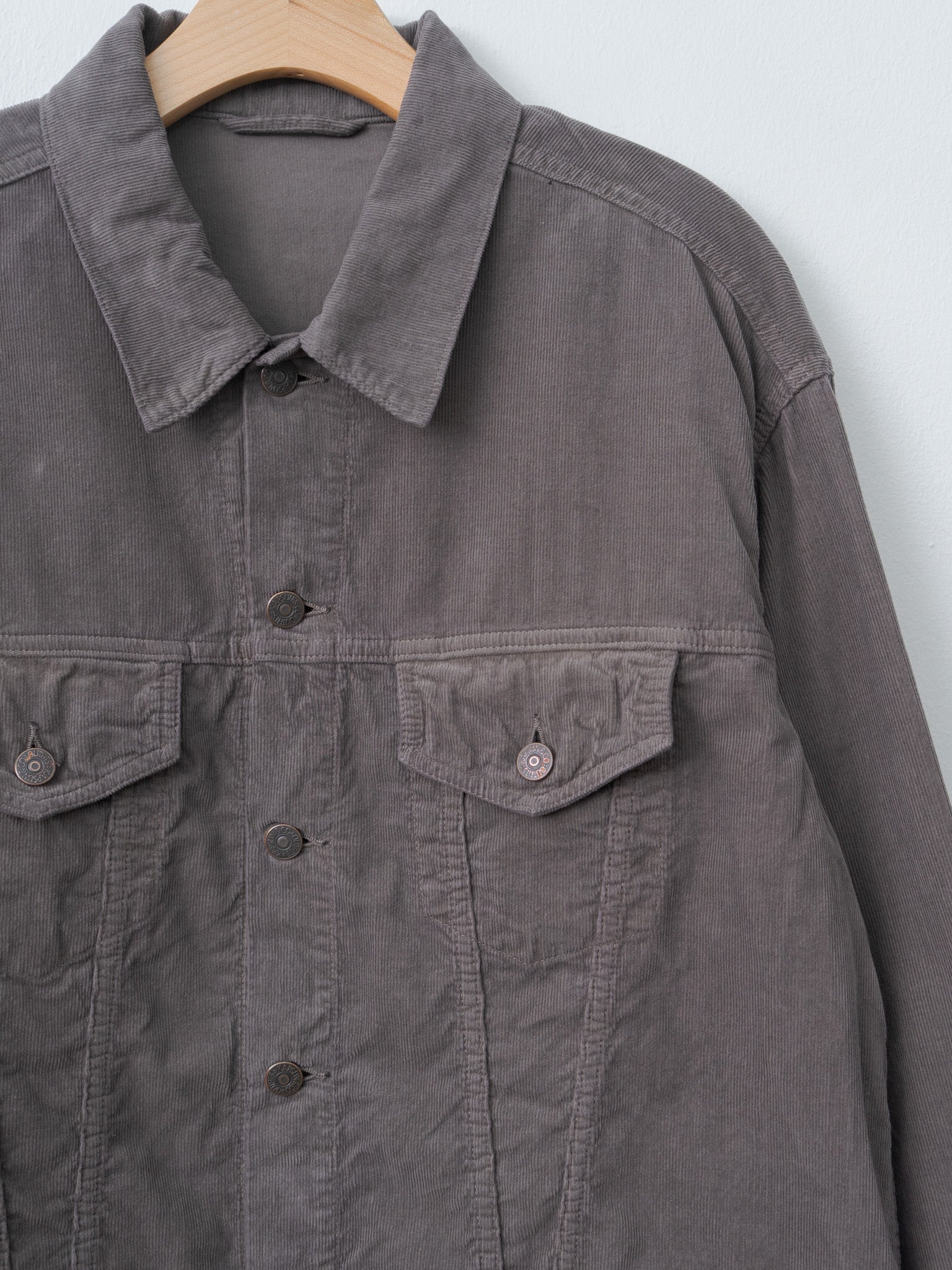 Namu Shop - Kaptain Sunshine Cotton Corduroy T-3 Jacket - Grey