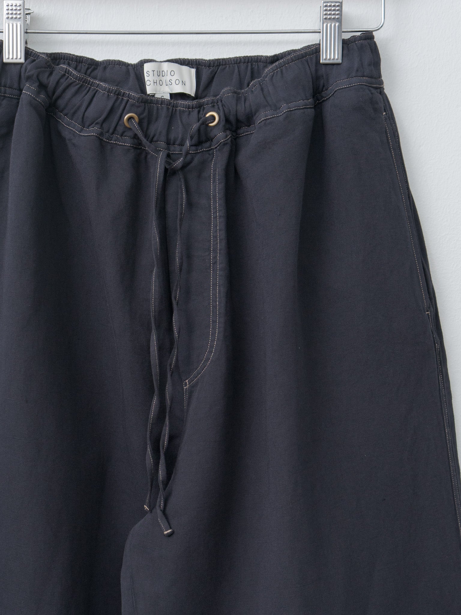 Namu Shop - Studio Nicholson SONNY Drawstring Pants - Black Grape