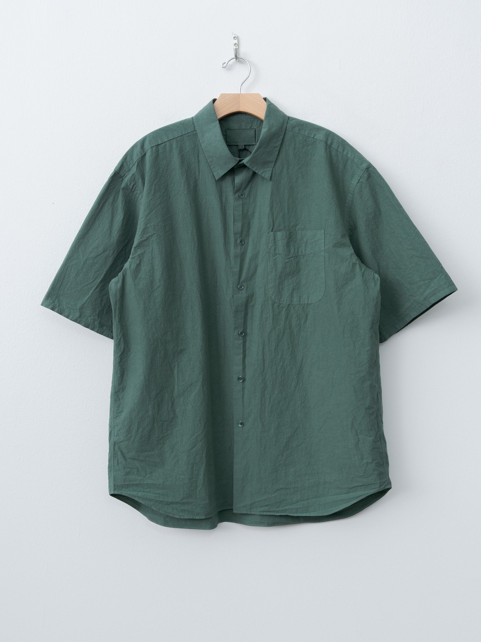 Namu Shop - Yoko Sakamoto Regular Collar S/S Shirt - Green