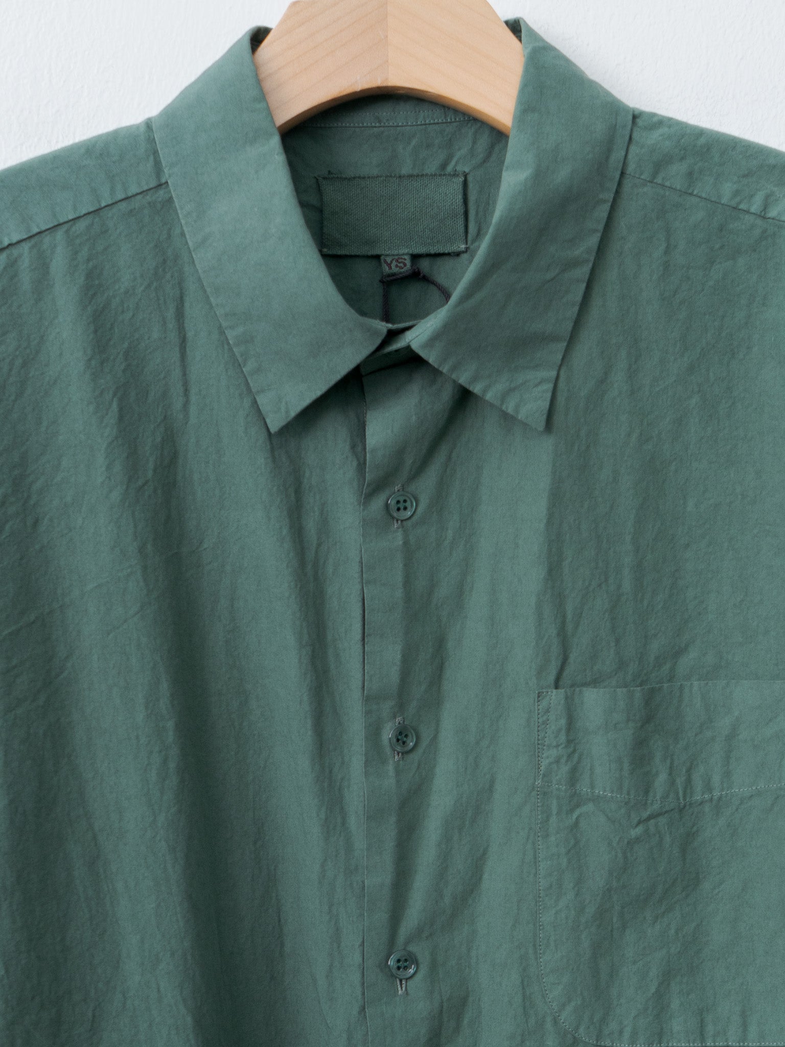 Namu Shop - Yoko Sakamoto Regular Collar S/S Shirt - Green