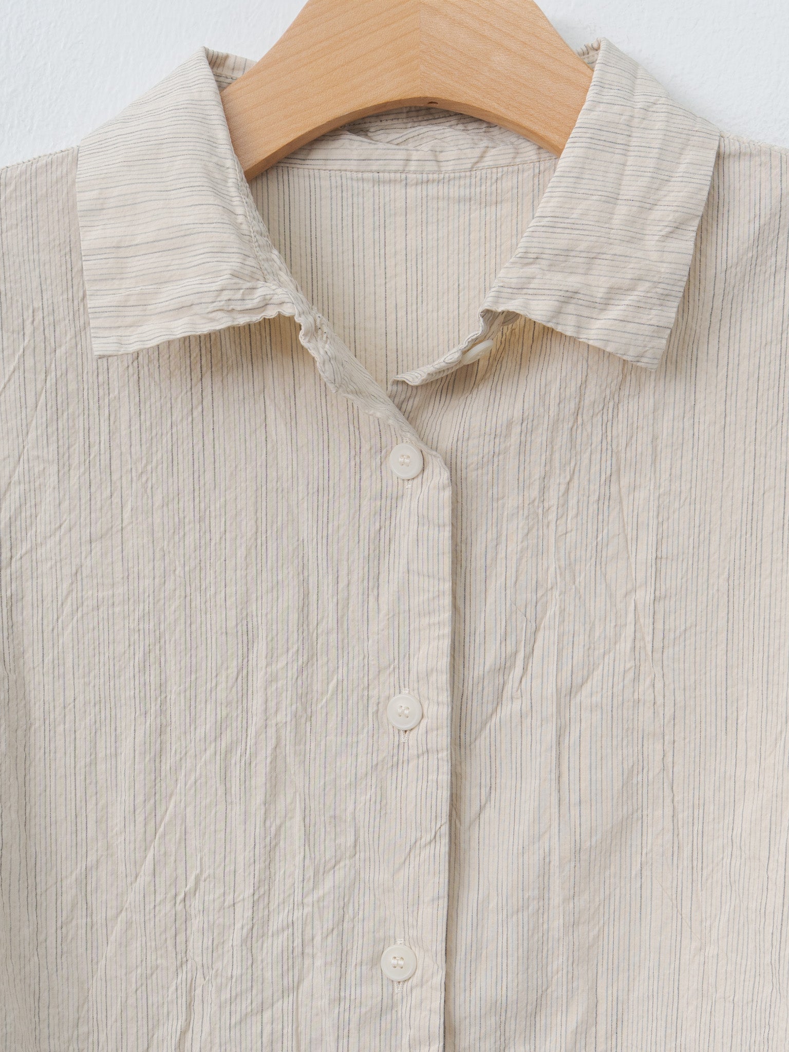 Namu Shop - Casey Casey Waga LS Shirt WIND STRIPE - Nat Stripe