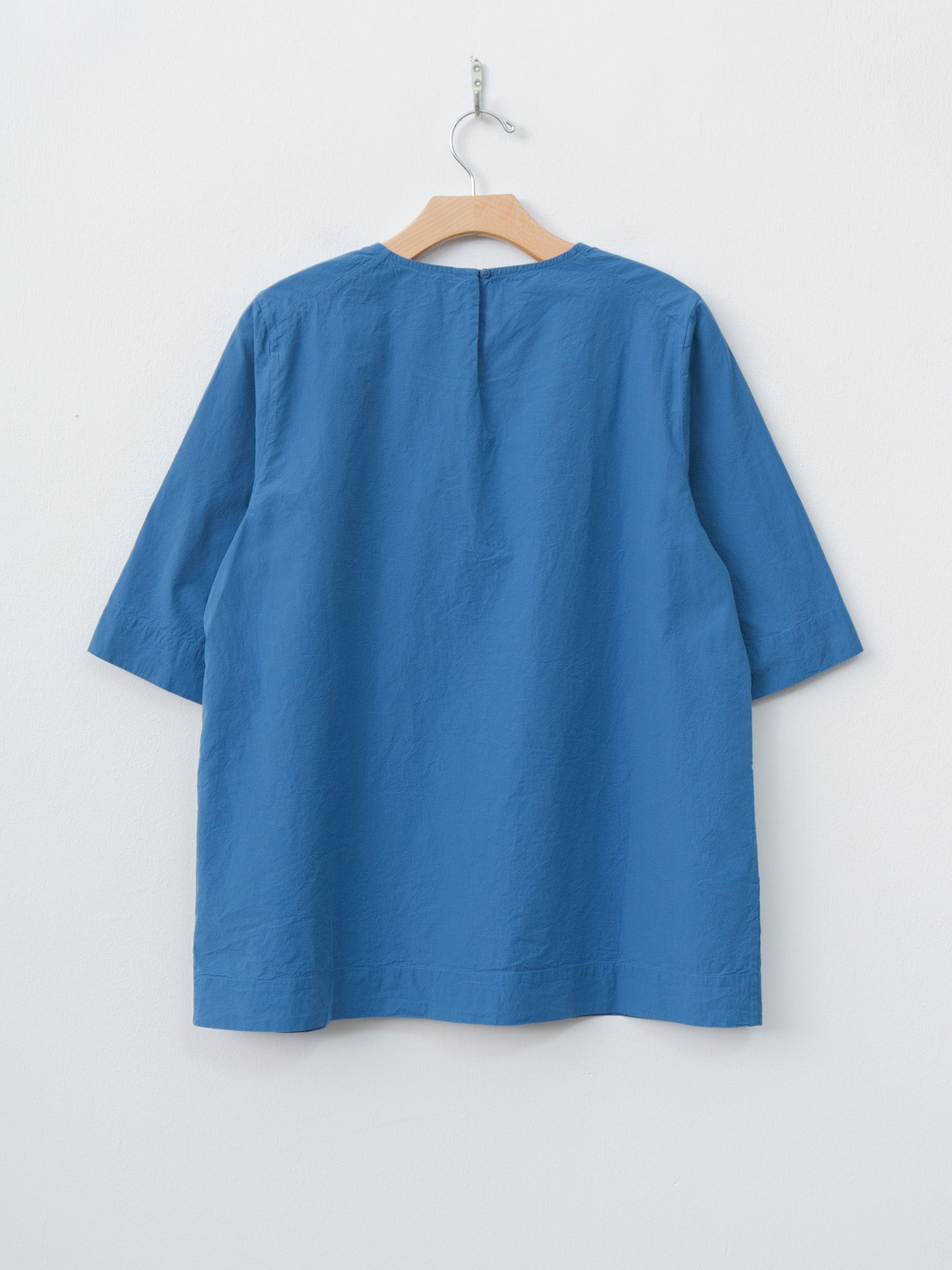 Namu Shop - Casey Casey Simple Top CHALK POPLIN - Medium Blue