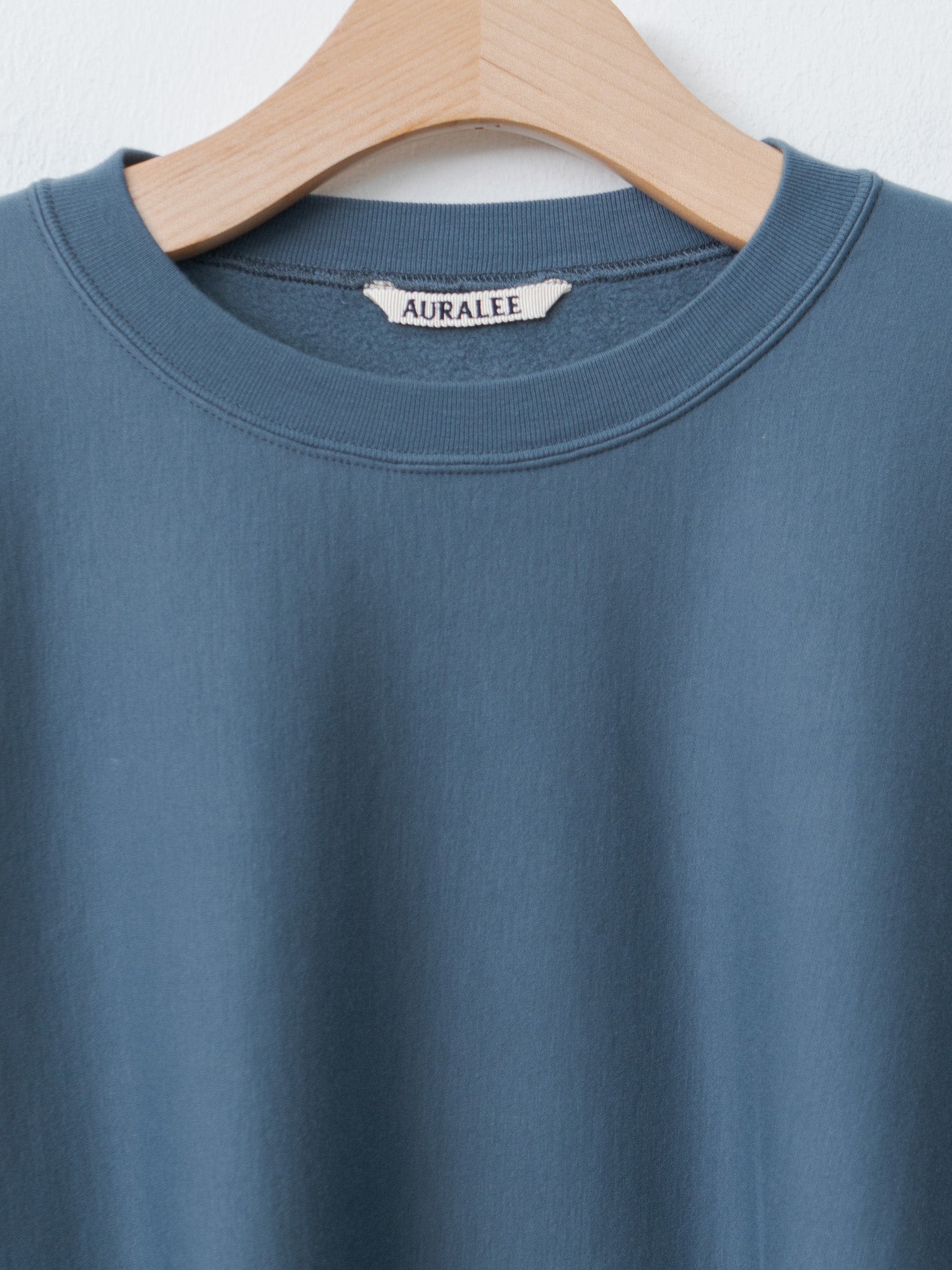 Namu Shop - Auralee Elastic High Gauge Sweat P/O - Dusty Blue