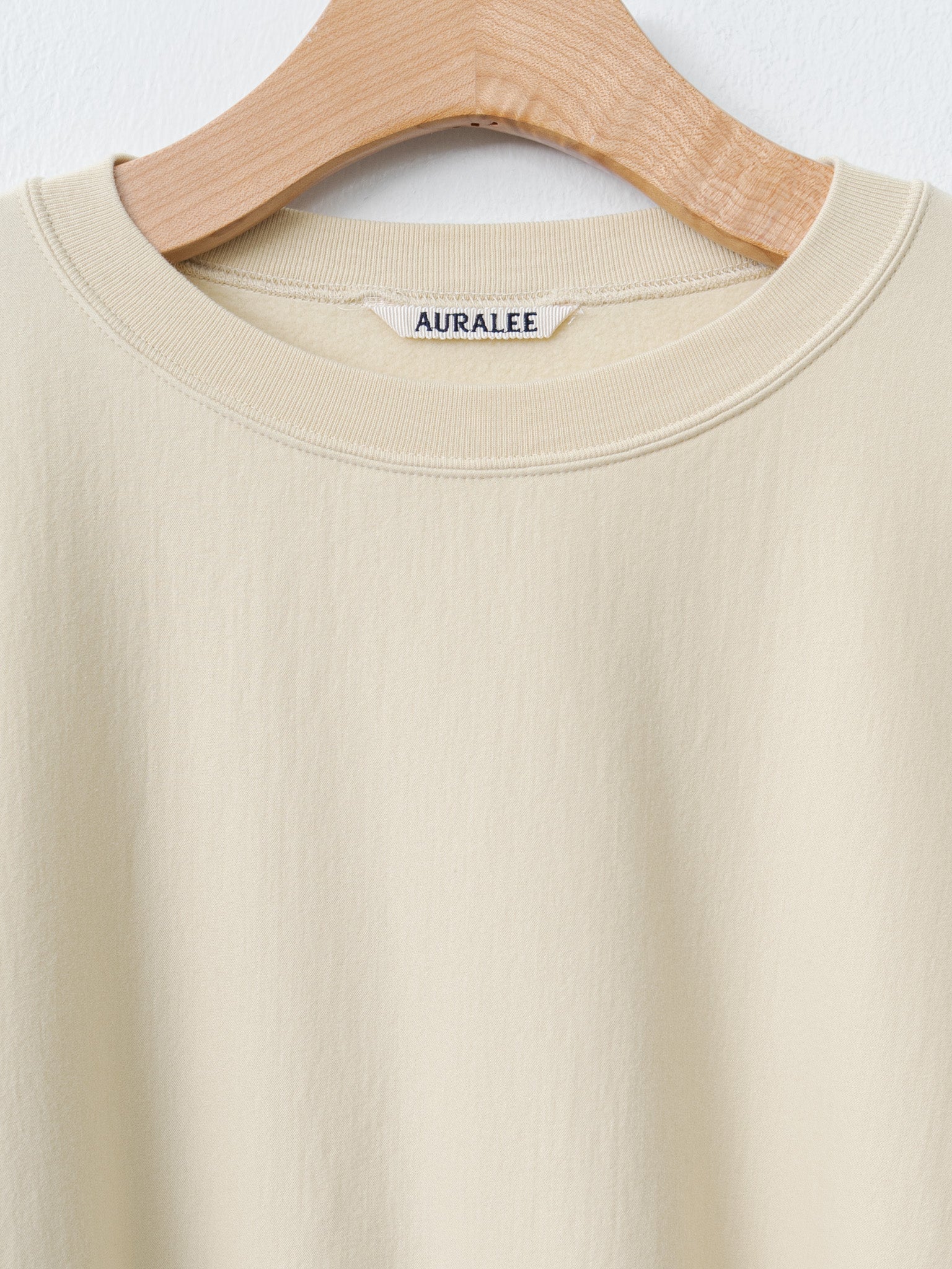 Namu Shop - Auralee Elastic High Gauge Sweat P/O - Ivory Beige