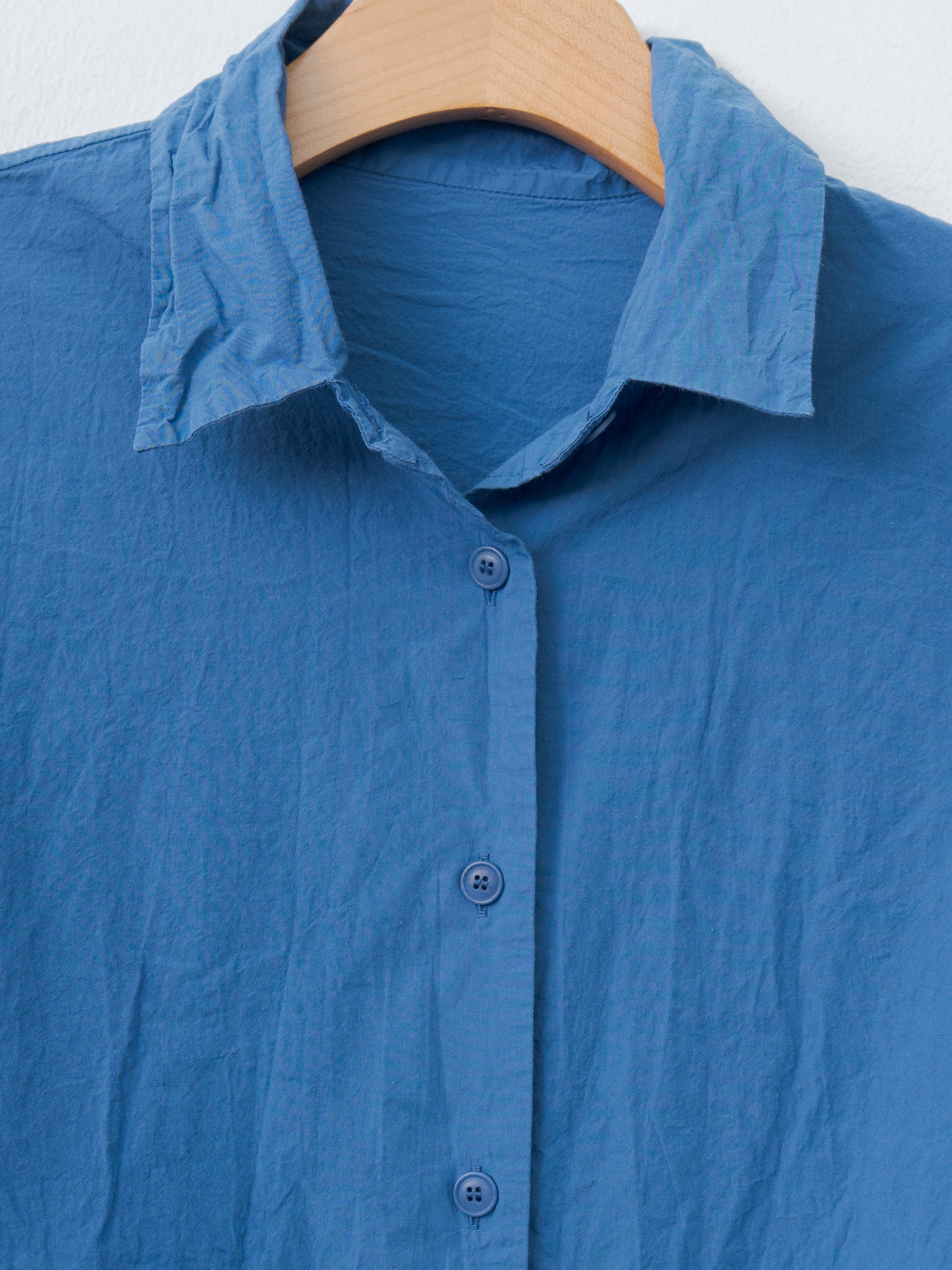 Namu Shop - Casey Casey Tippy Shirt CHALK POPLIN - Medium Blue
