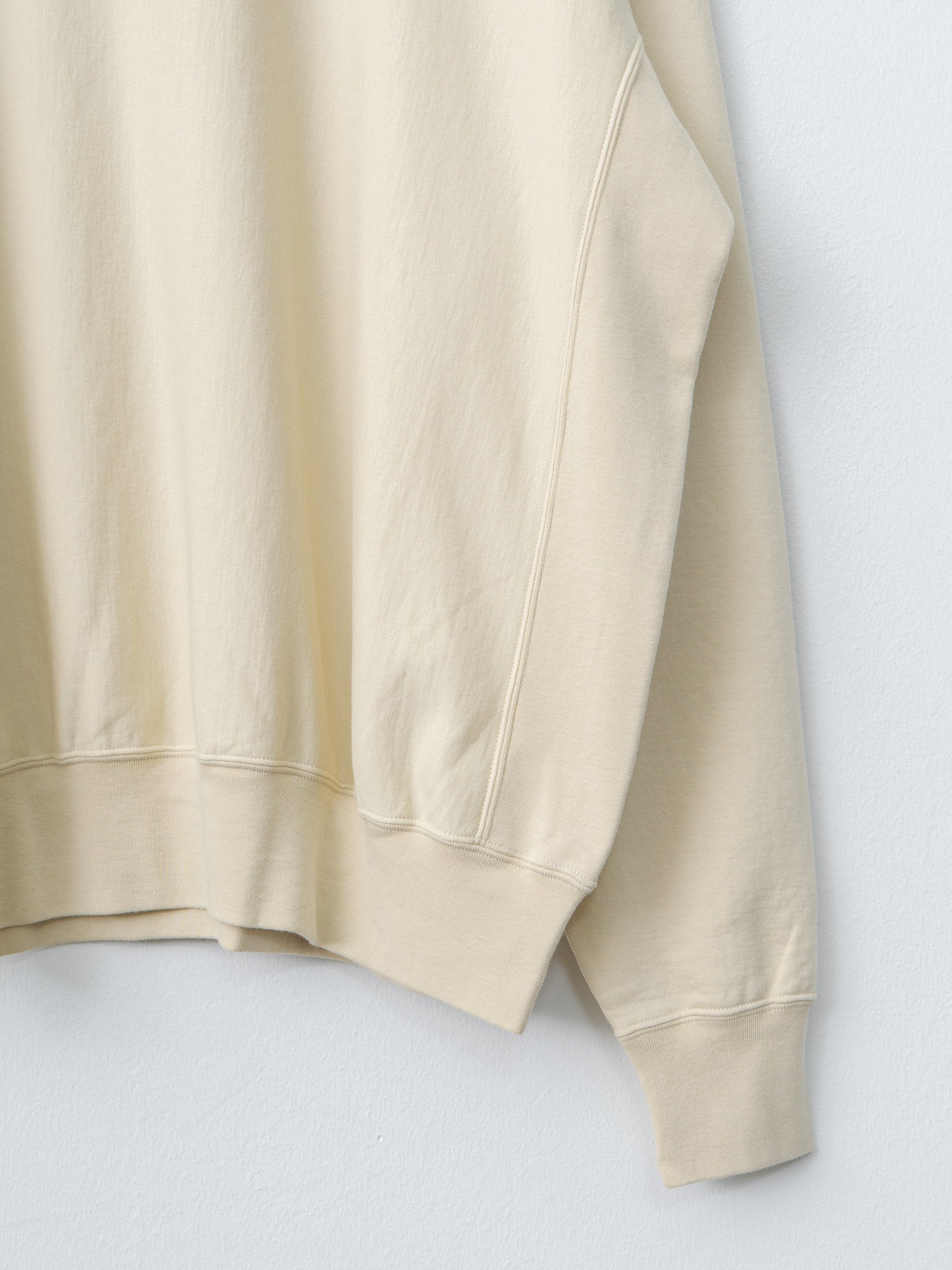 Namu Shop - Auralee Elastic High Gauge Sweat P/O - Ivory Beige