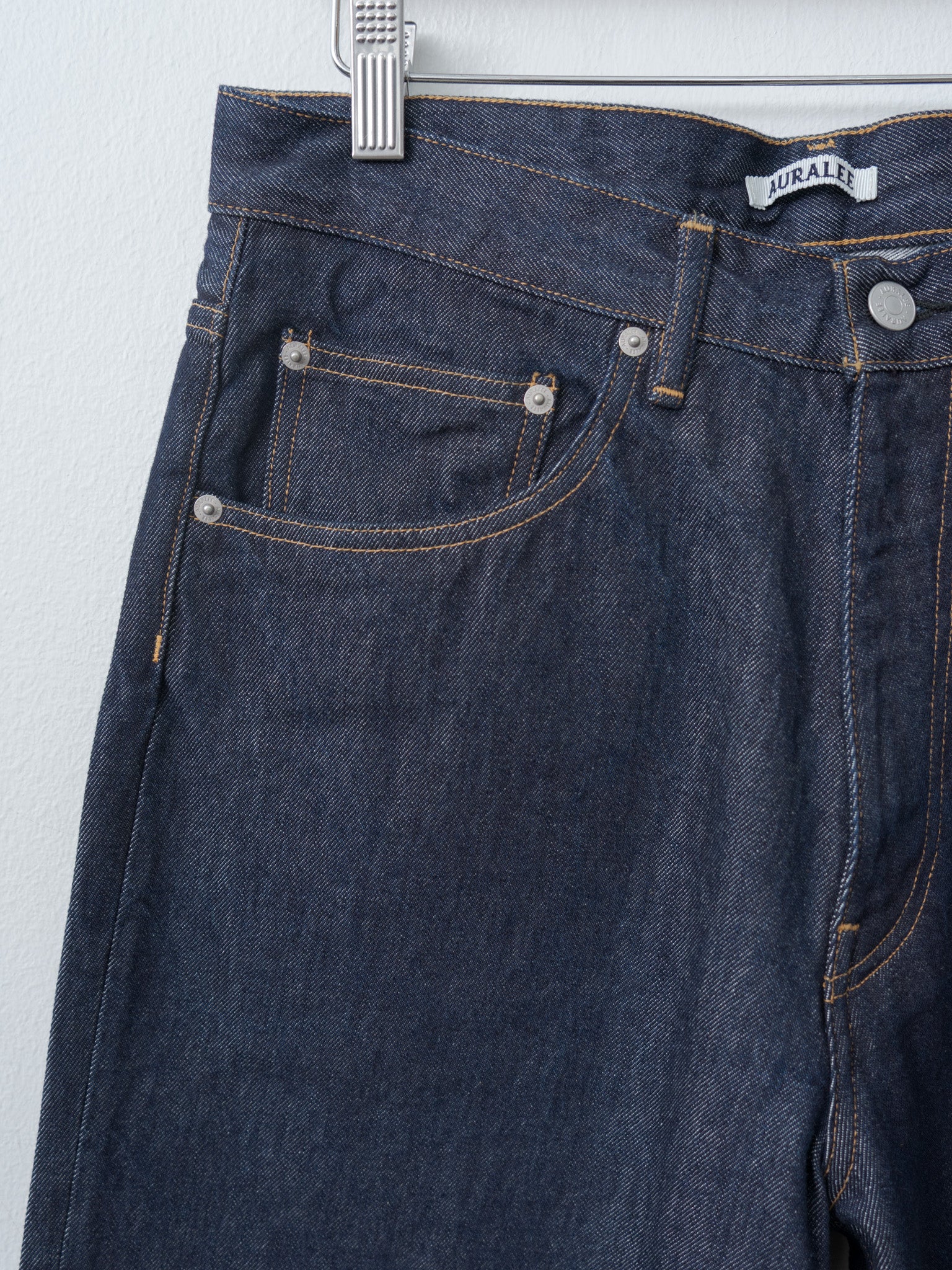 Namu Shop - Auralee Hard Twist Denim Wide Pants - Indigo
