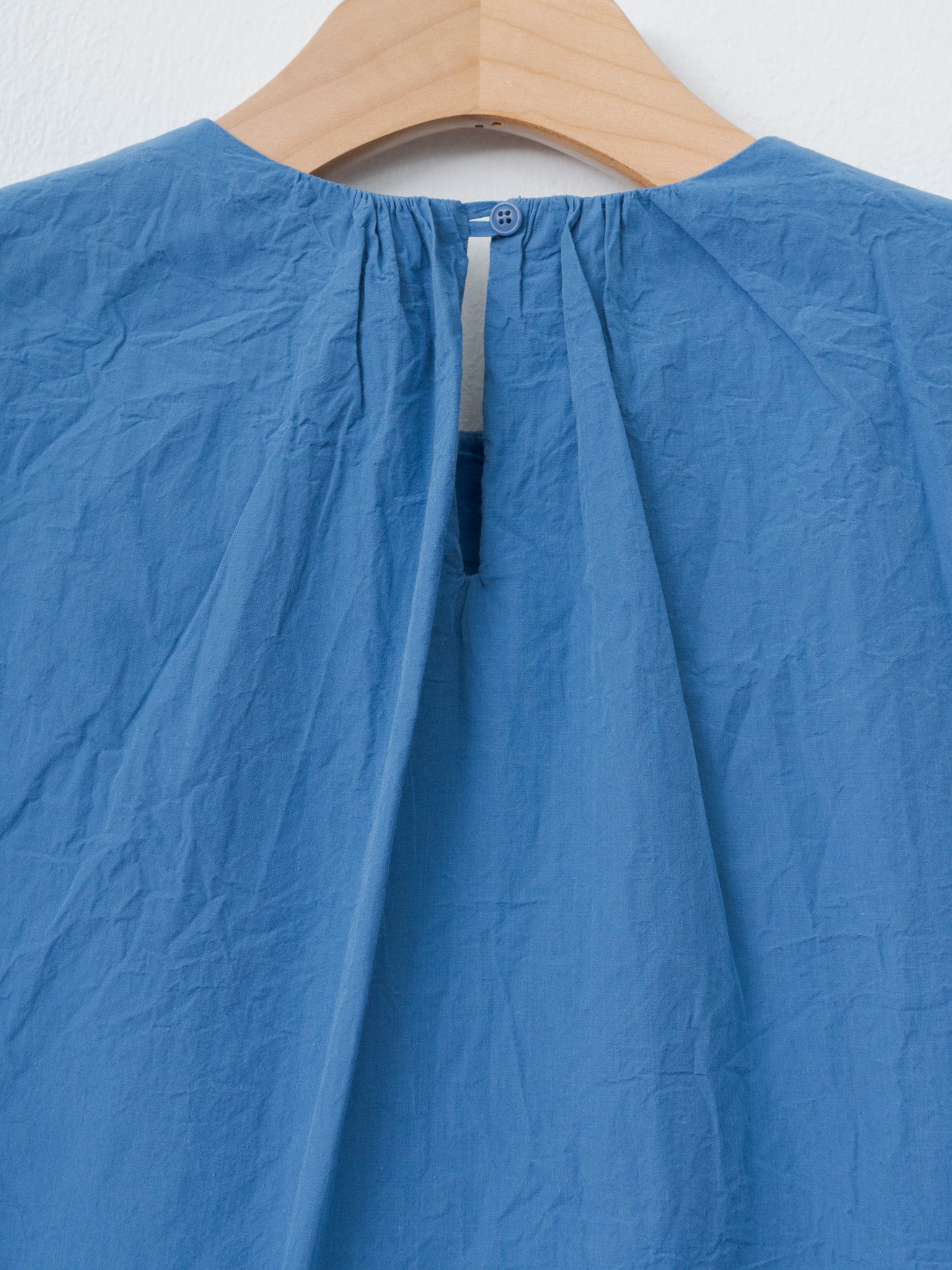 Namu Shop - Casey Casey Pomme Ruche Dress CHALK POPLIN - Medium Blue