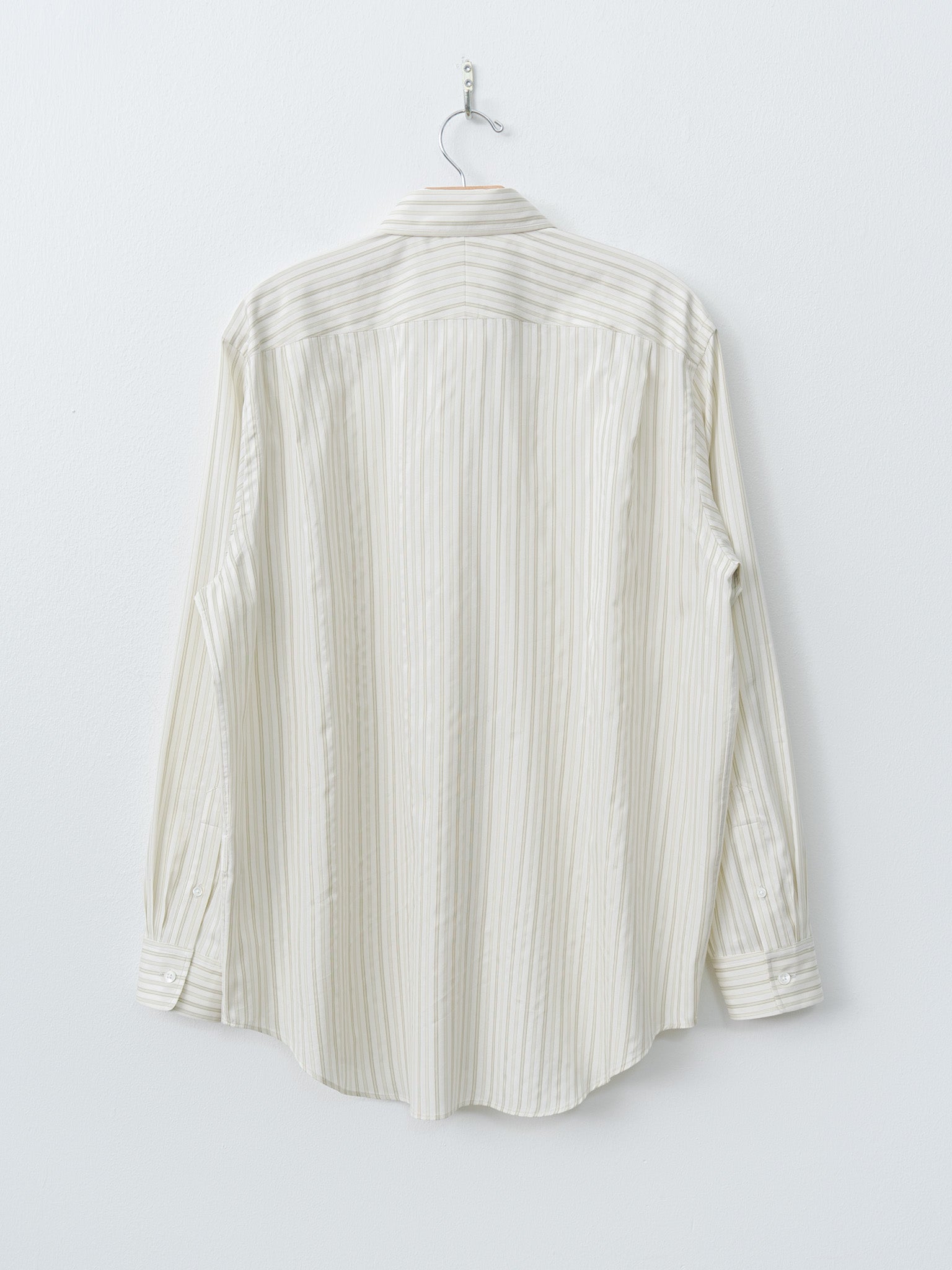 Namu Shop - Auralee Cotton Silk Stripe Shirt - Ivory Stripe