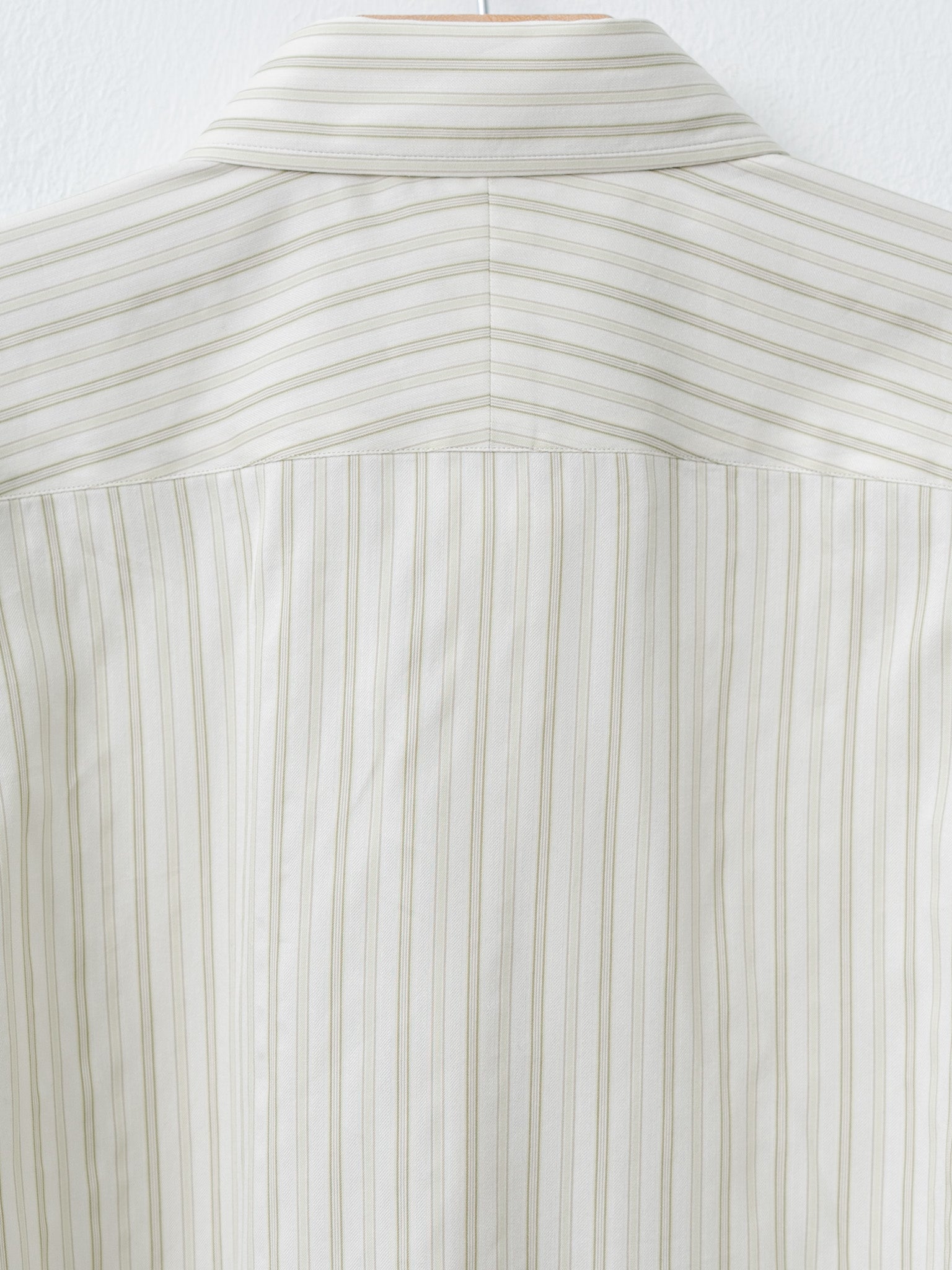 Namu Shop - Auralee Cotton Silk Stripe Shirt - Ivory Stripe