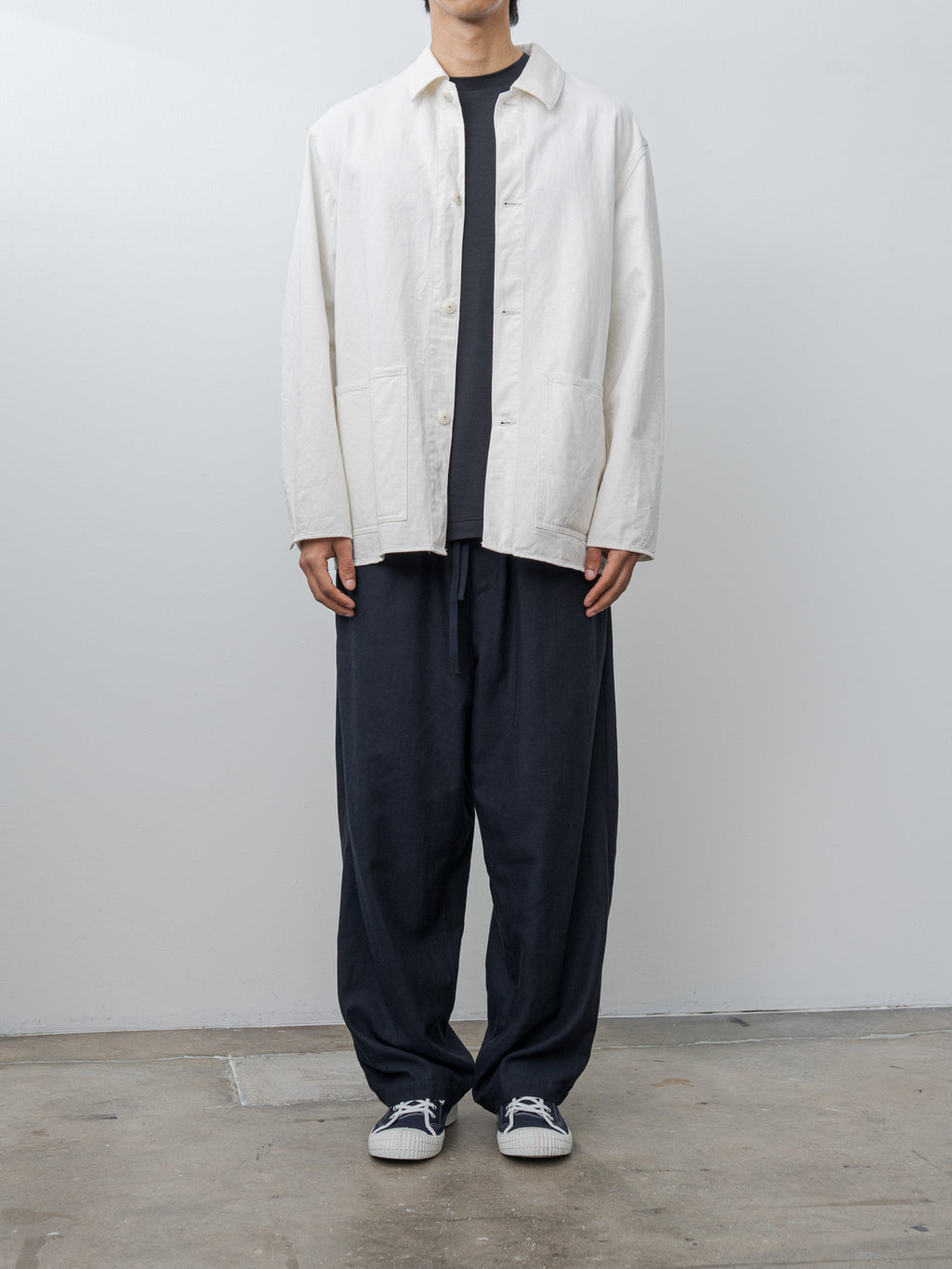 Namu Shop - Kaptain Sunshine Cotton Drill Coverall Jacket - Ecru