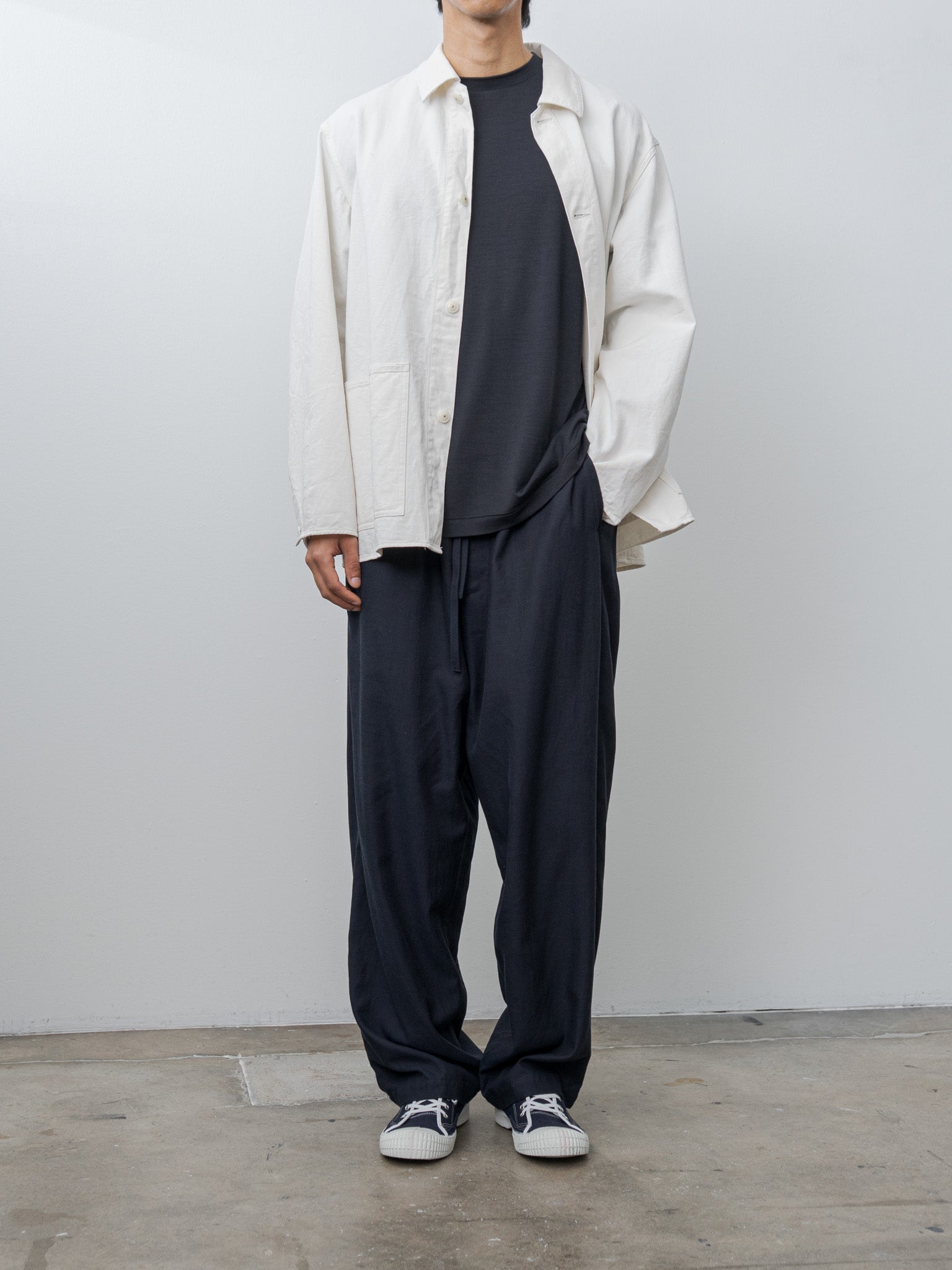 Namu Shop - Kaptain Sunshine Cotton Drill Coverall Jacket - Ecru