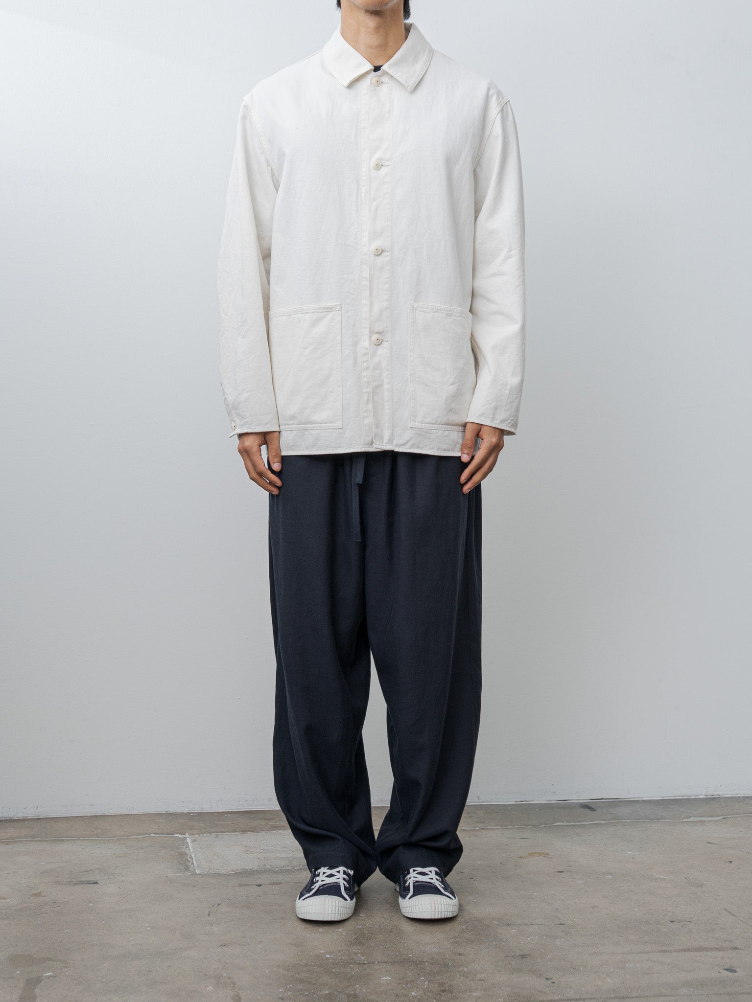 Namu Shop - Kaptain Sunshine Cotton Drill Coverall Jacket - Ecru