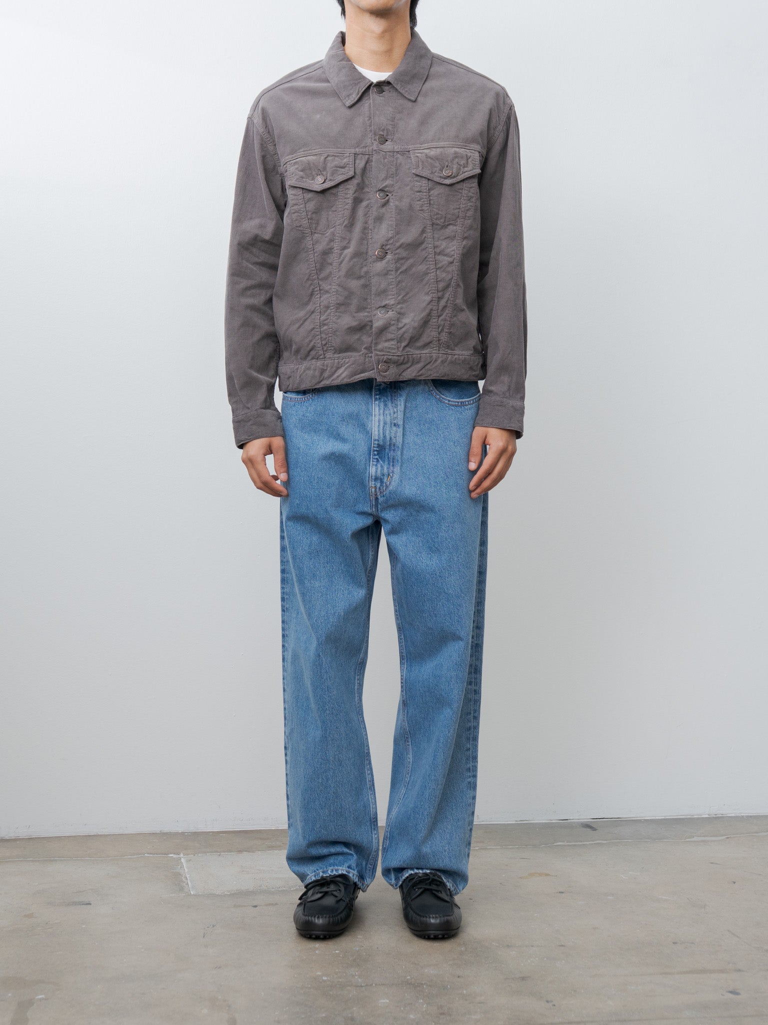 Namu Shop - Kaptain Sunshine Cotton Corduroy T-3 Jacket - Grey