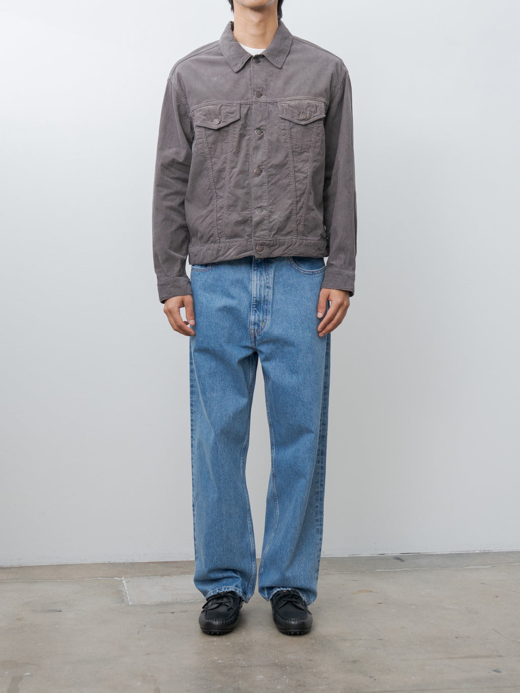 Namu Shop - Kaptain Sunshine Cotton Corduroy T-3 Jacket - Grey