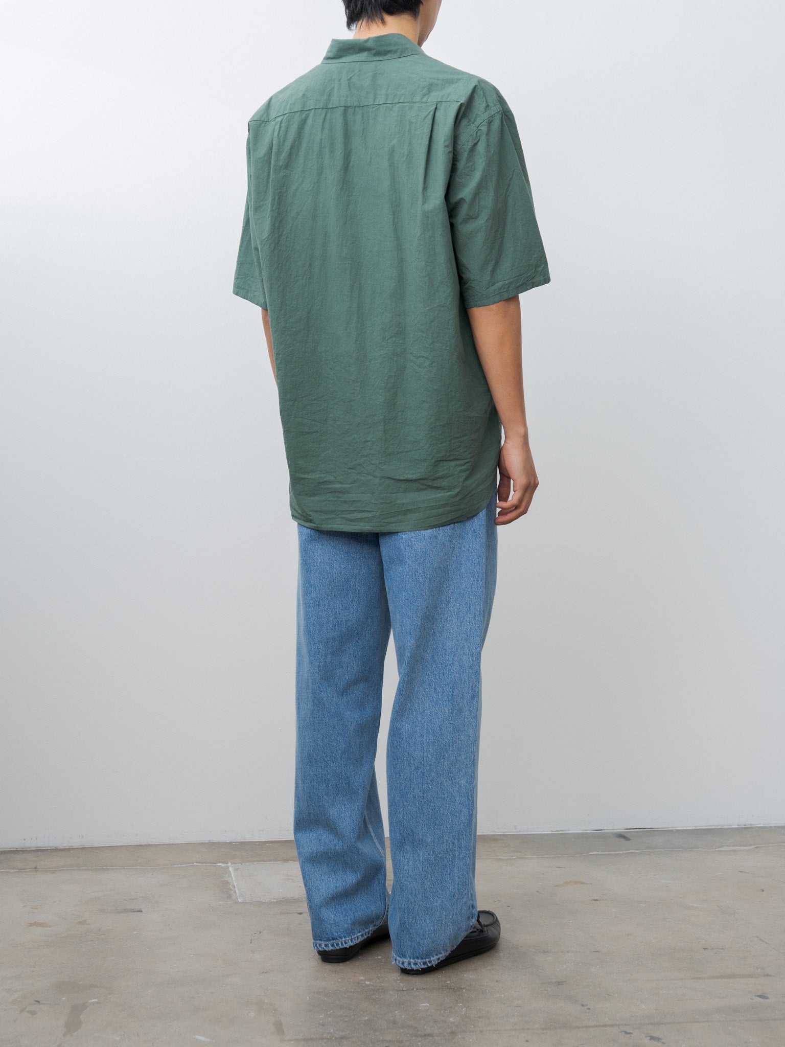 Namu Shop - Yoko Sakamoto Regular Collar S/S Shirt - Green