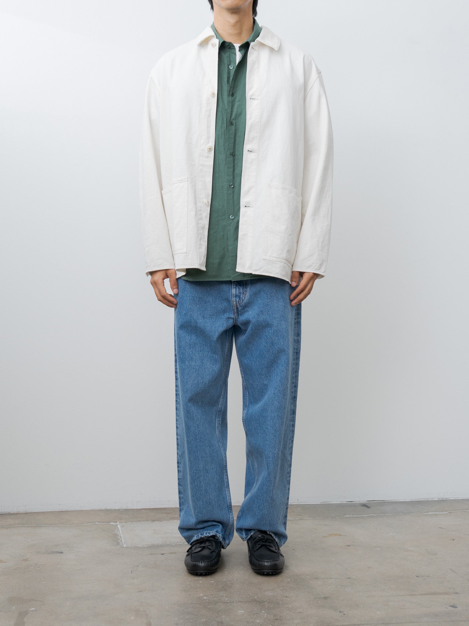 Namu Shop - Kaptain Sunshine Cotton Drill Coverall Jacket - Ecru