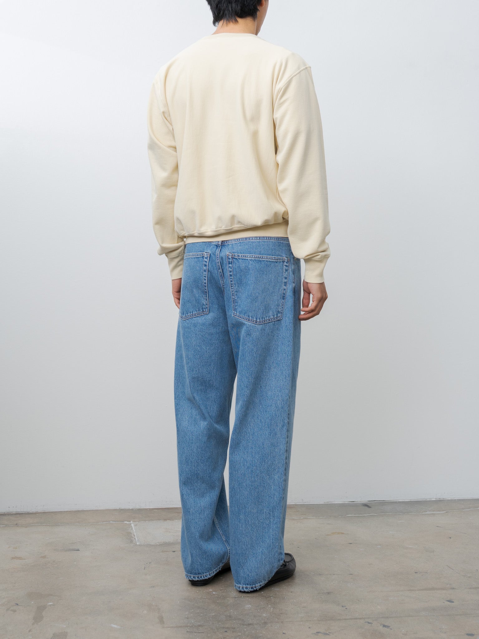 Namu Shop - Auralee Elastic High Gauge Sweat P/O - Ivory Beige