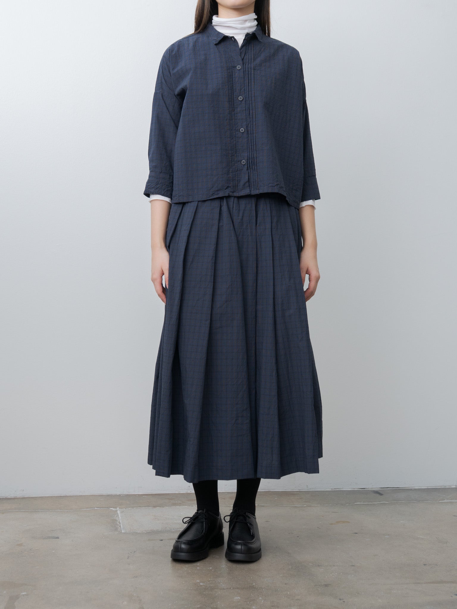 Namu Shop - Bergfabel Claudia Shirt - Navy Check