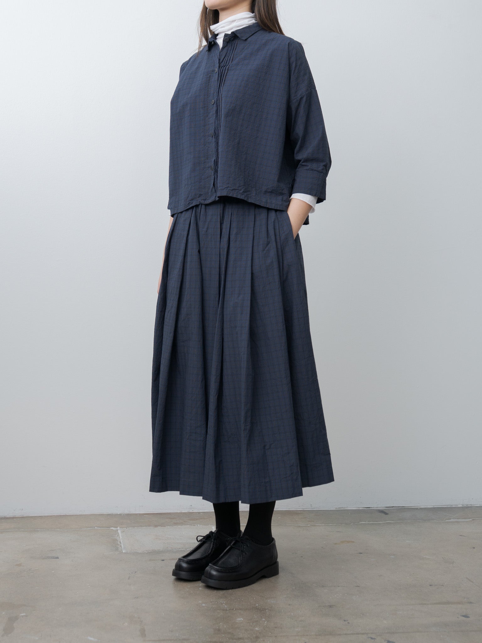 Namu Shop - Bergfabel Claudia Shirt - Navy Check