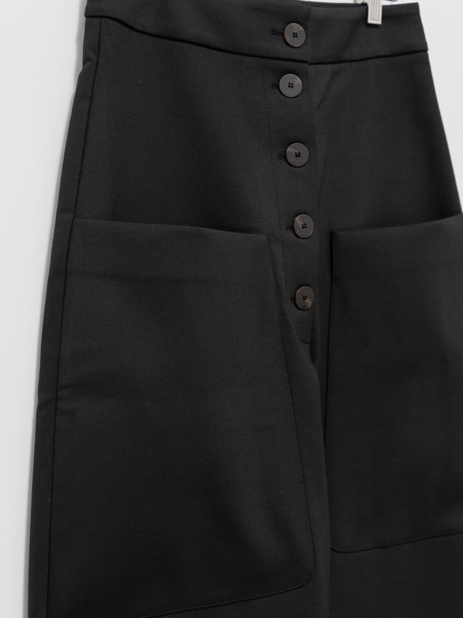 Namu Shop - Studio Nicholson Taupo Rounded Drop Crotch Pant - Black