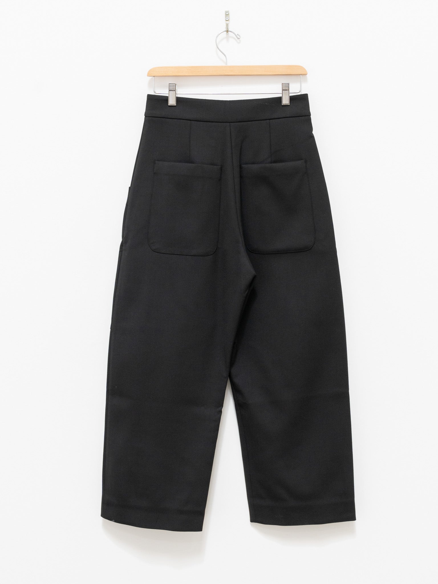 Namu Shop - Studio Nicholson Taupo Rounded Drop Crotch Pant - Black