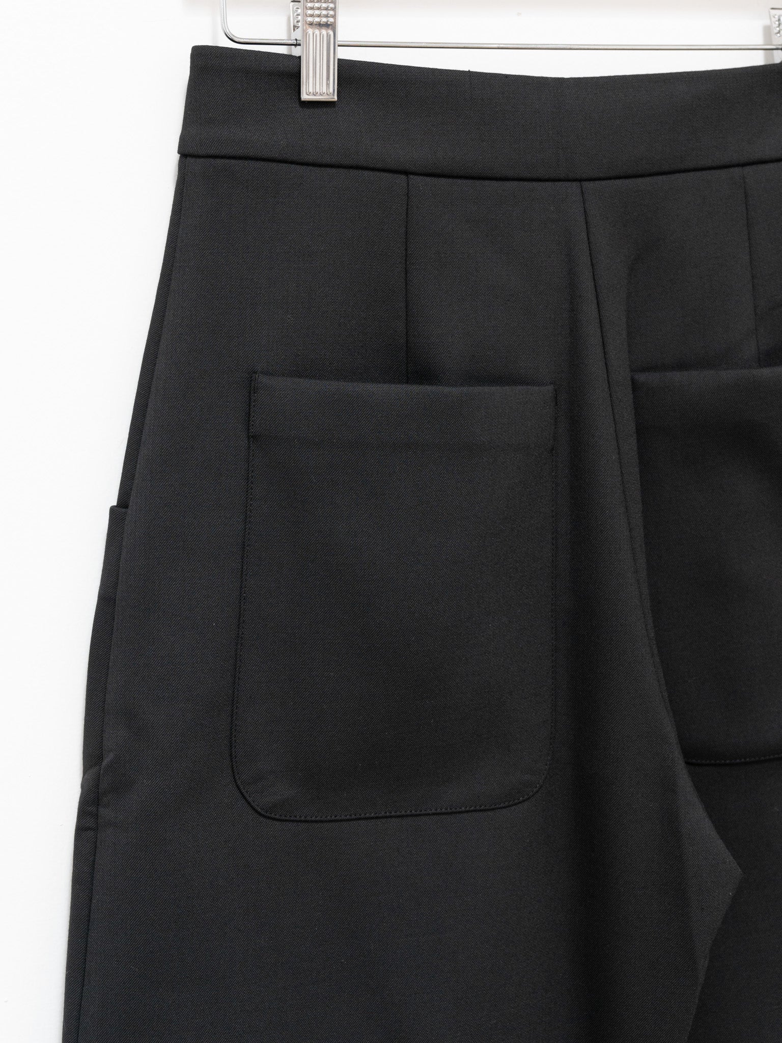 Namu Shop - Studio Nicholson Taupo Rounded Drop Crotch Pant - Black