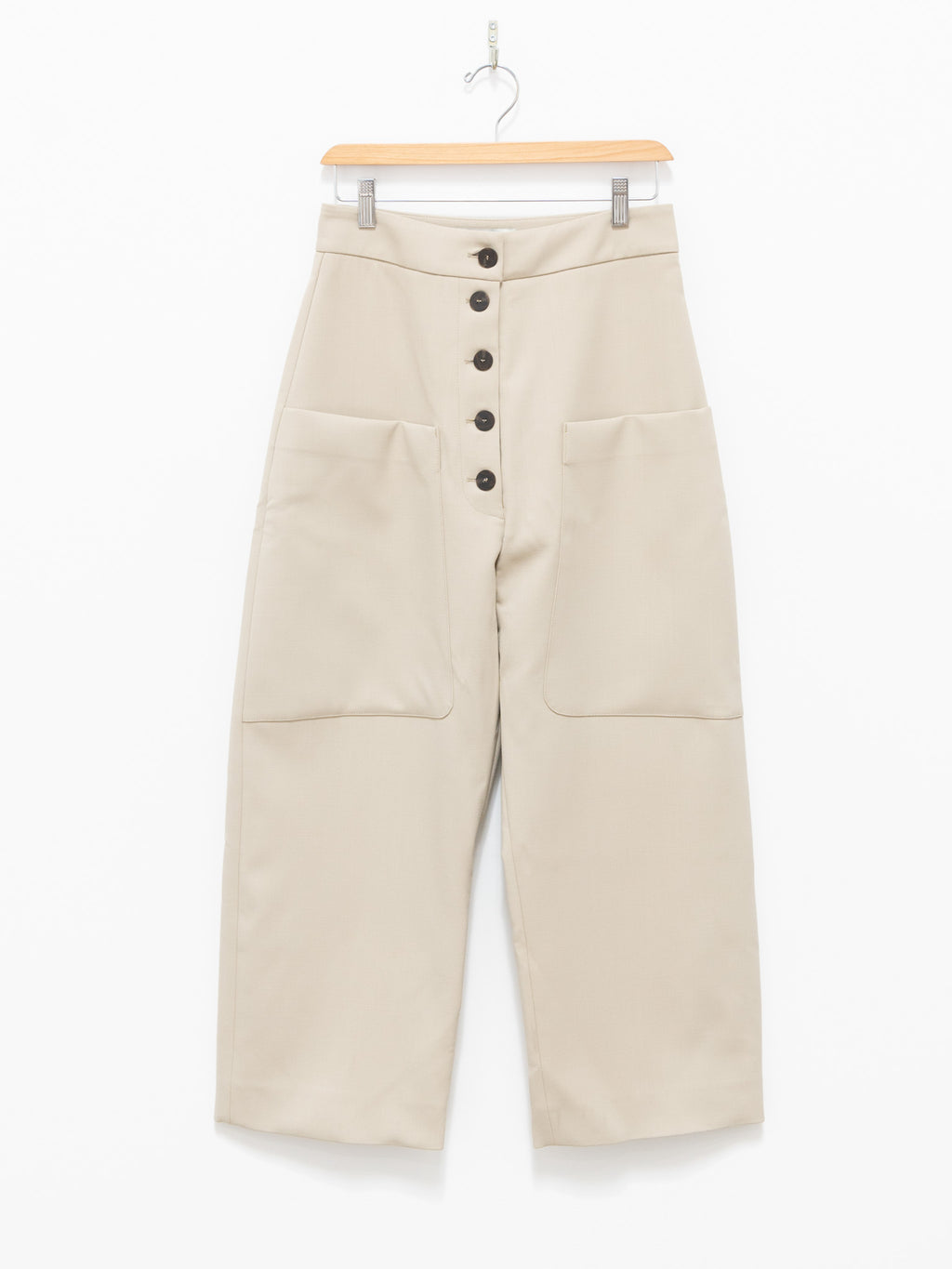 Namu Shop - Studio Nicholson Taupo Rounded Drop Crotch Pant - Light Bamboo